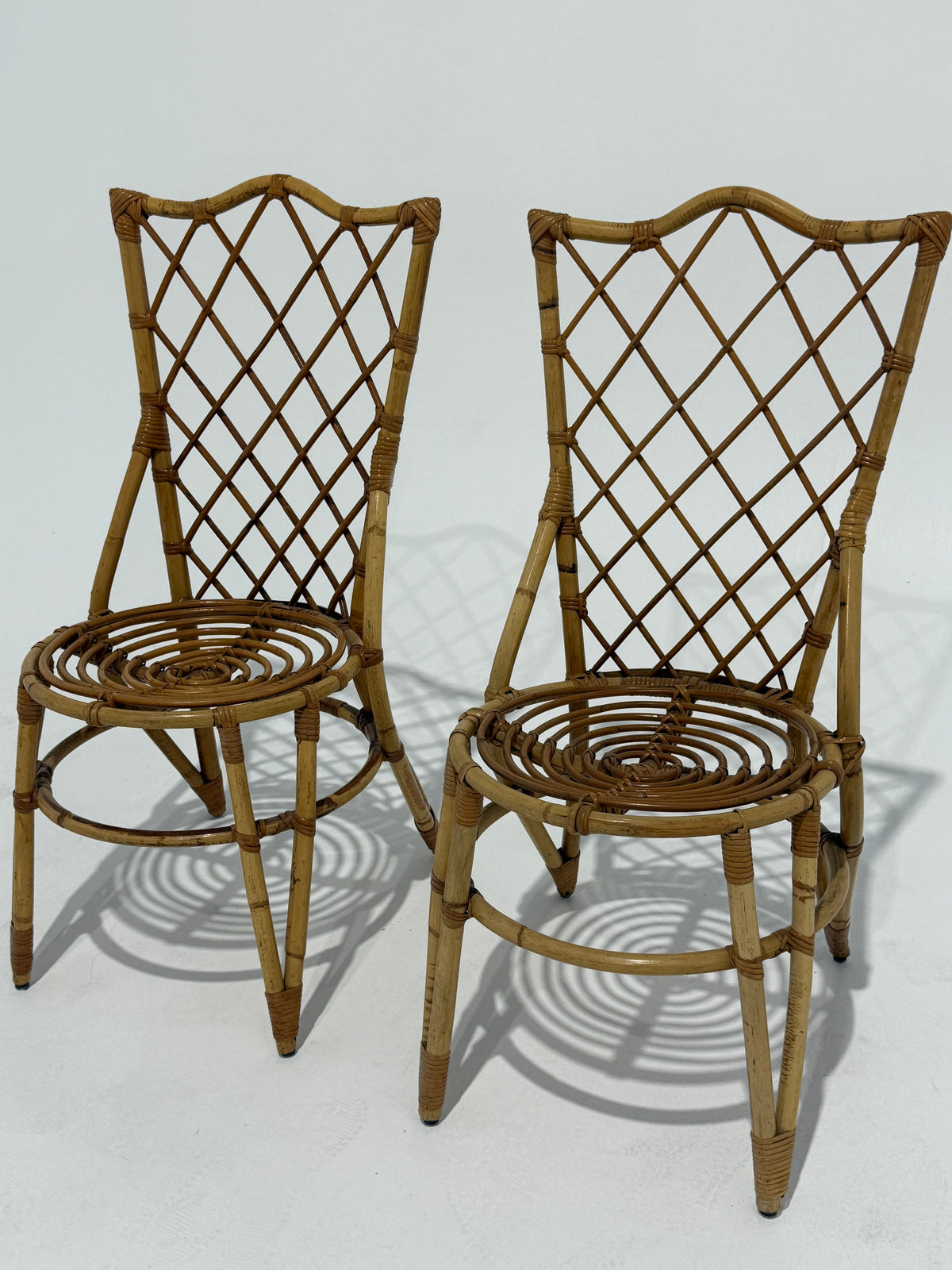 Pair of French Bamboo Chairs