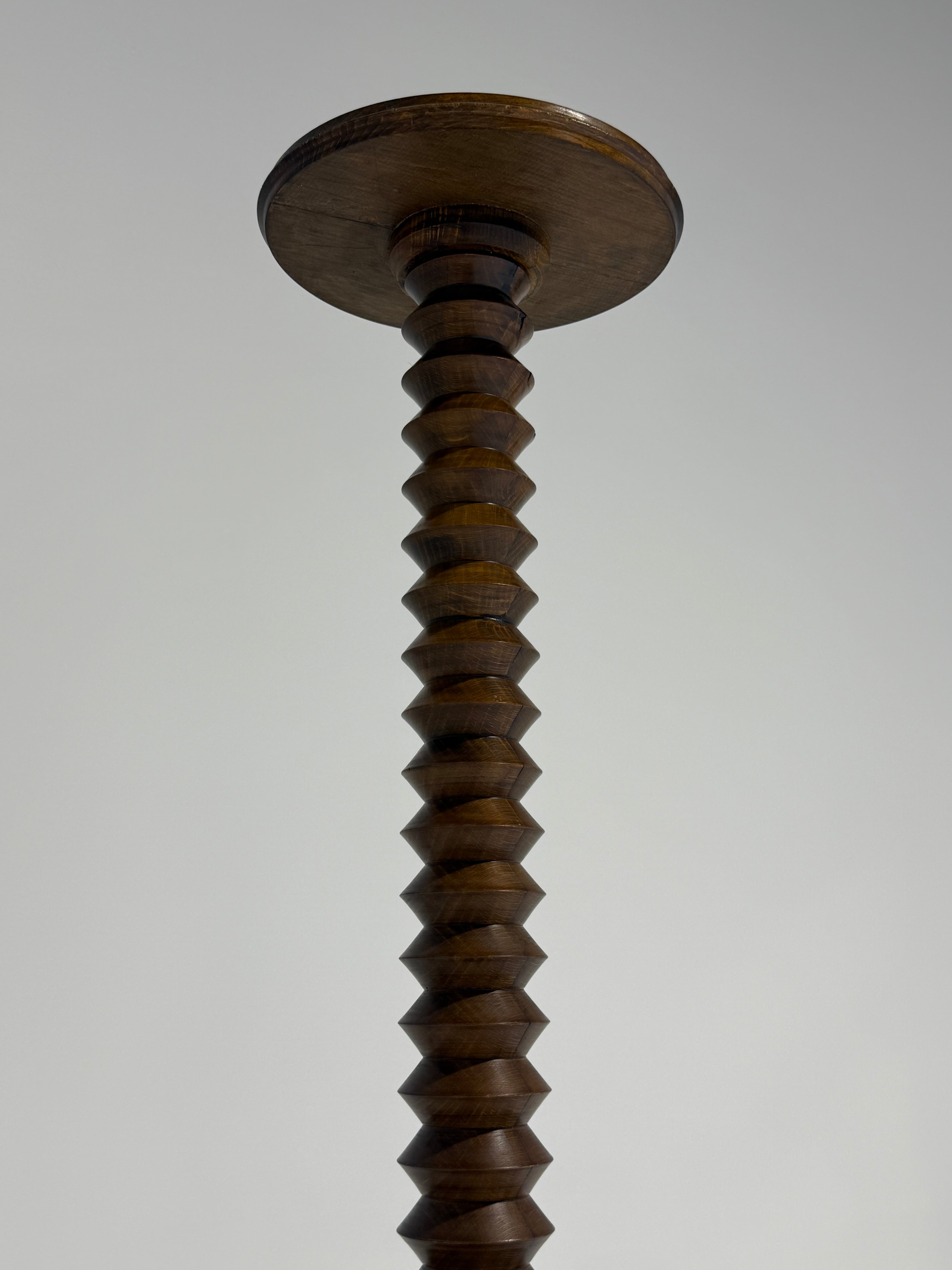 French Carved  Pedestal by Charles Dudouyt