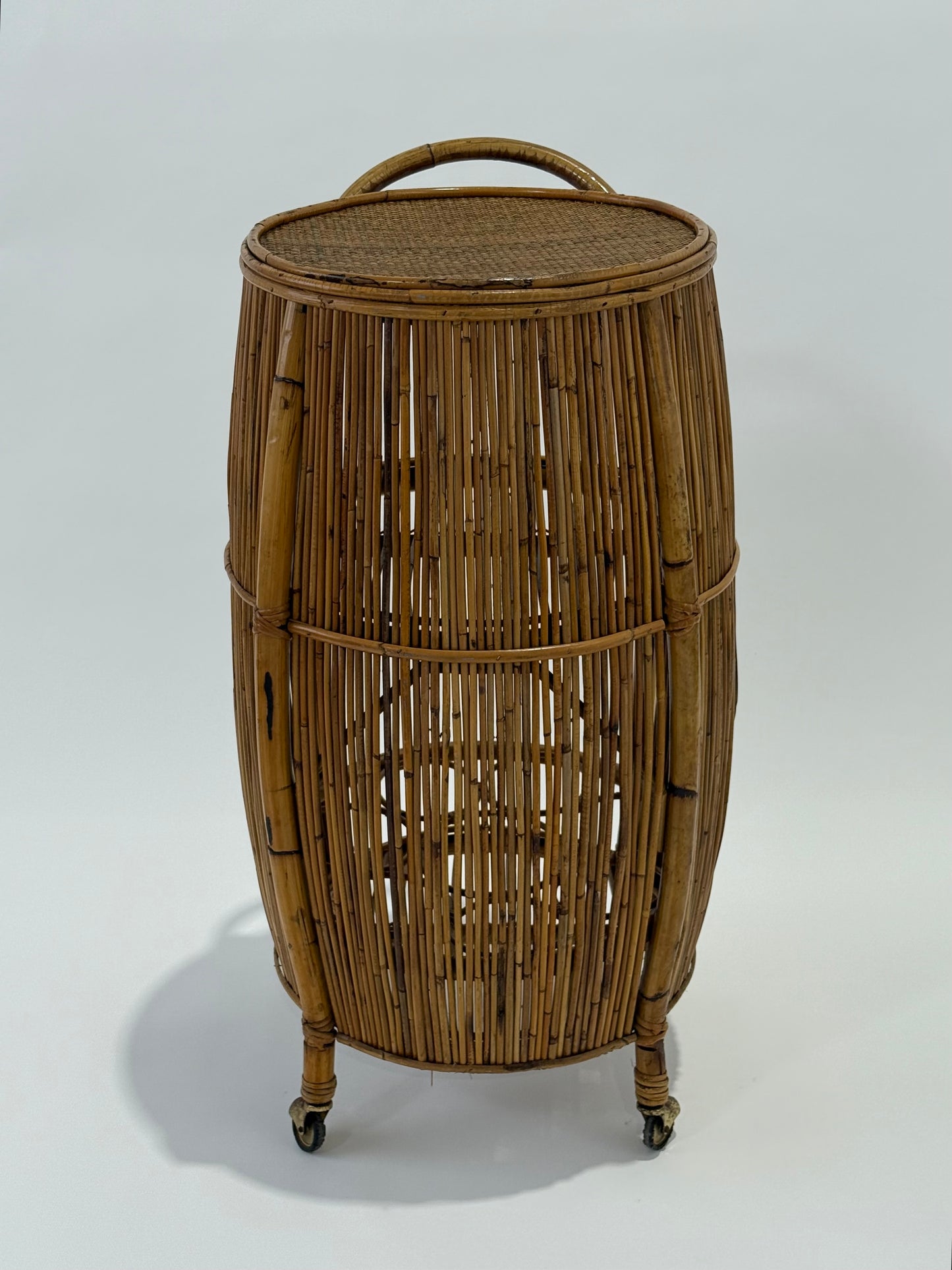 Italian 1960’s Bamboo Bar Trolley by Bonacina