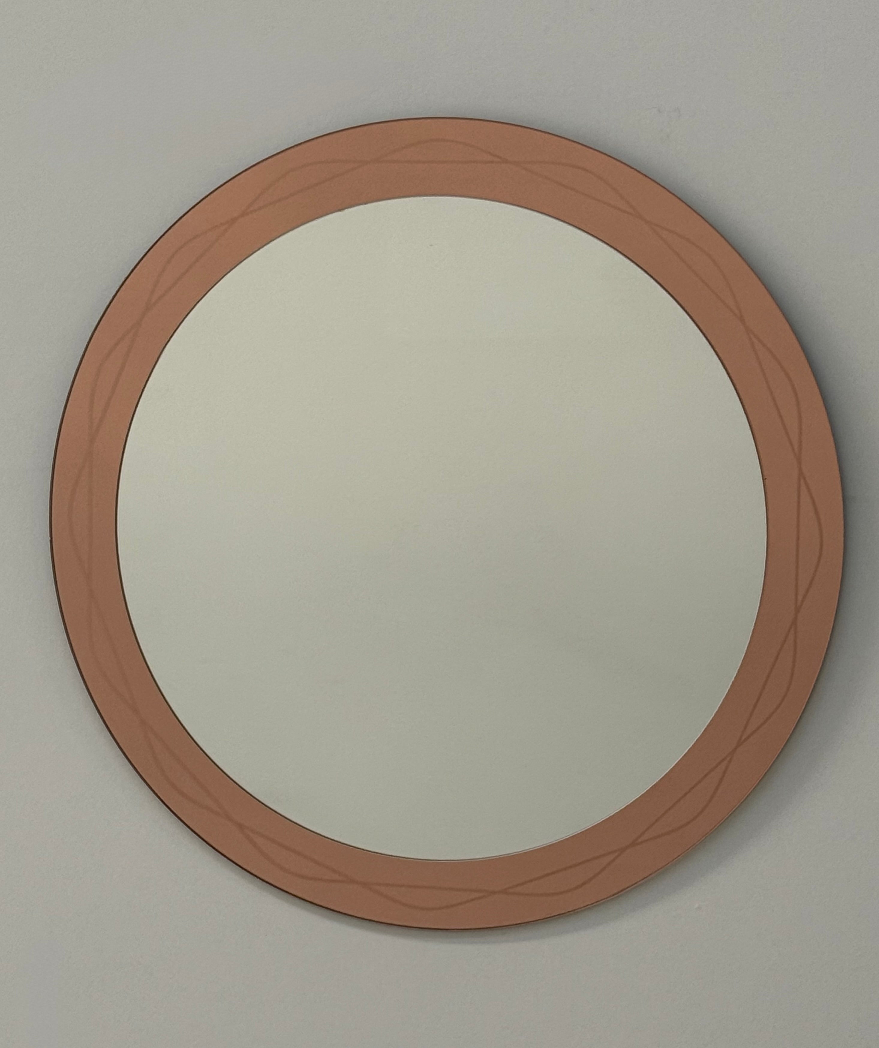 1950’s Italian Etched Glass Mirror