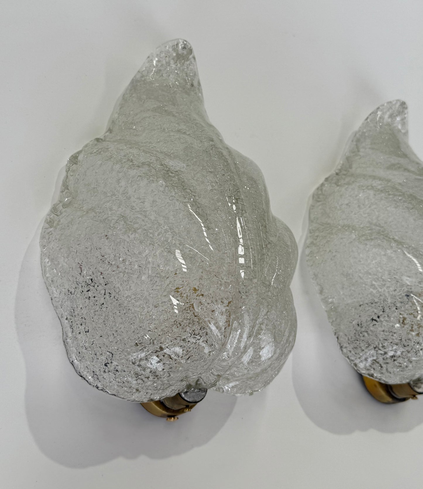 Pair of Foglia Murano Wall Lights