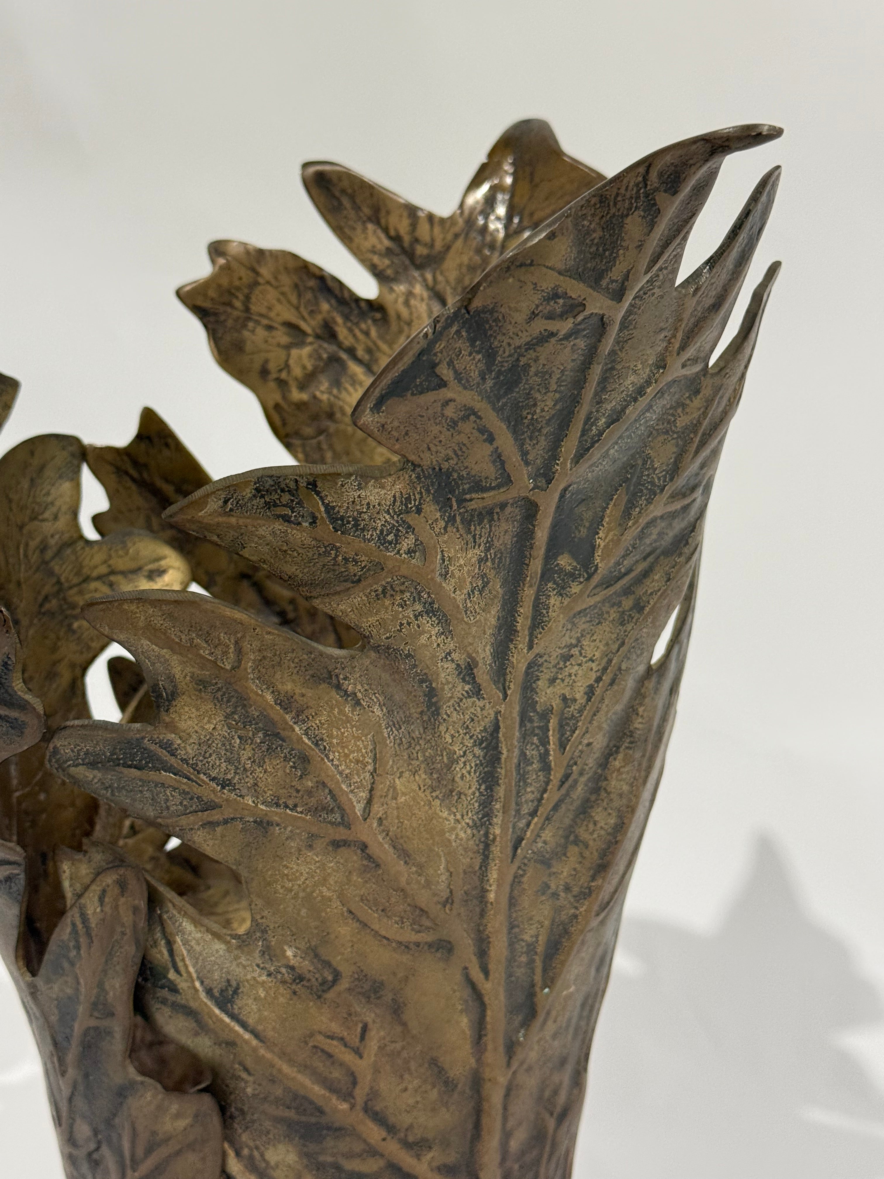 Vintage Bronze Umbrella Holder by Gabriella Crespi