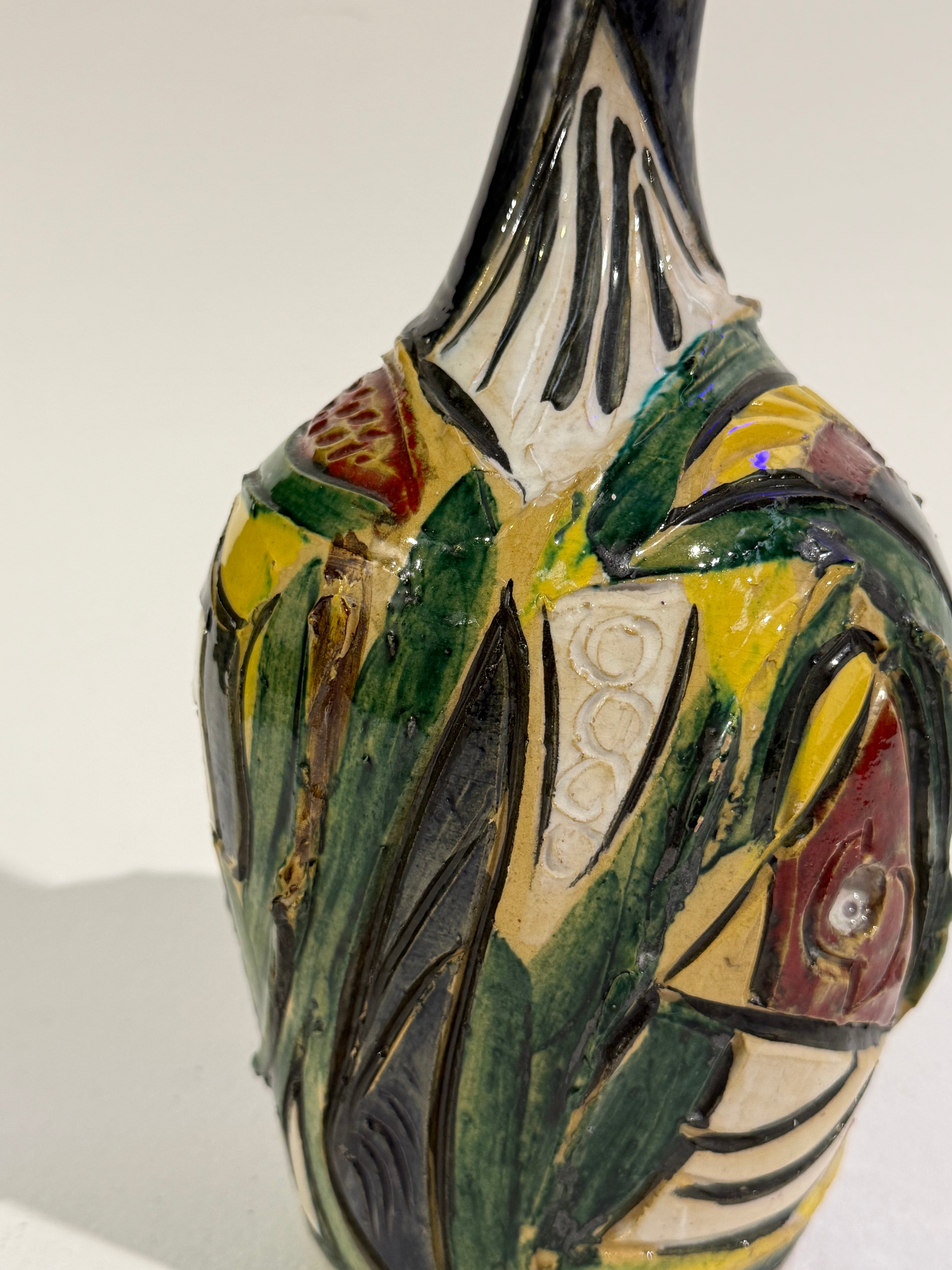 Vintage Italian Hand-Painted Vase