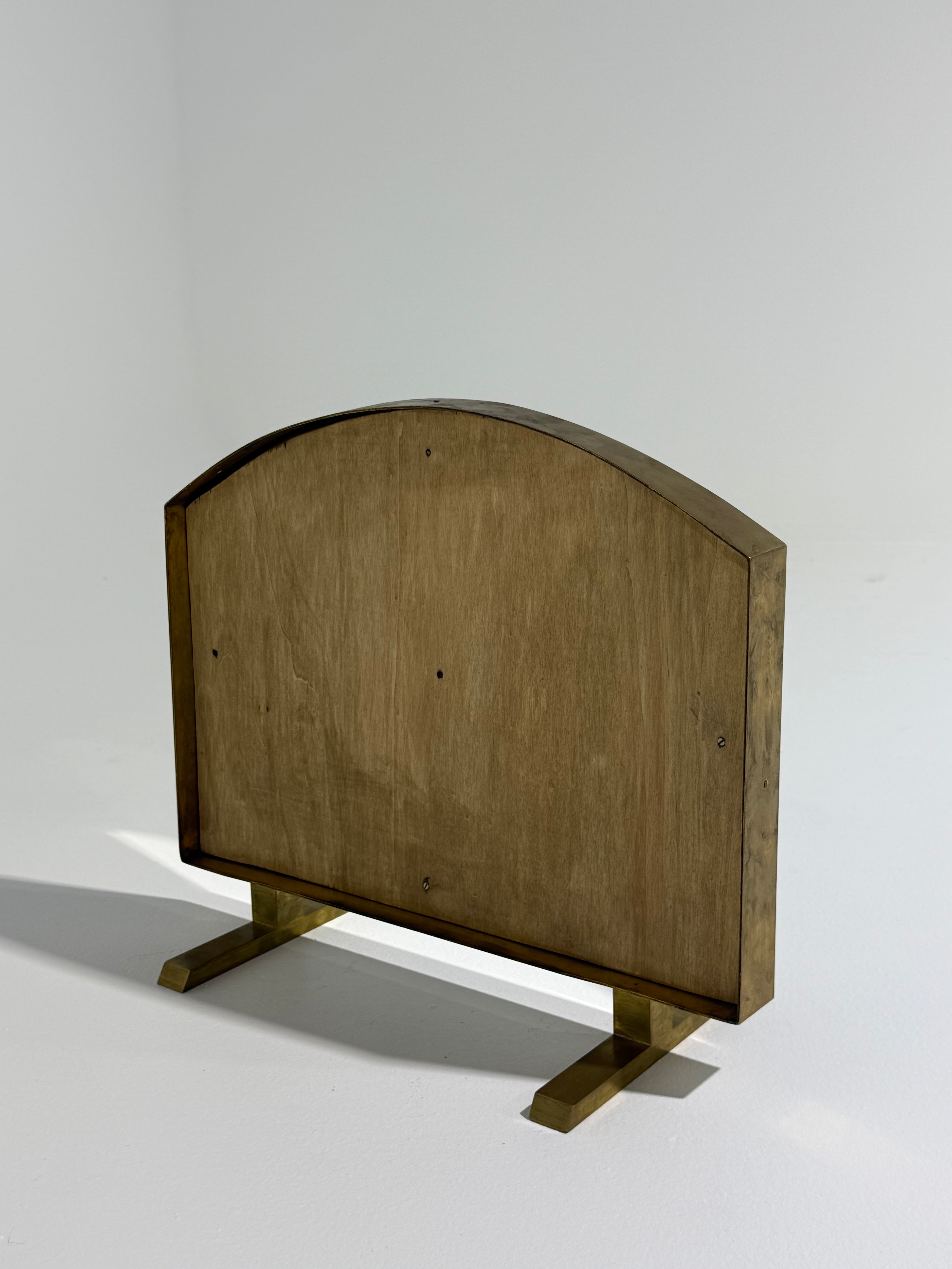 Vintage Italian Brass Vanity or Table Mirror