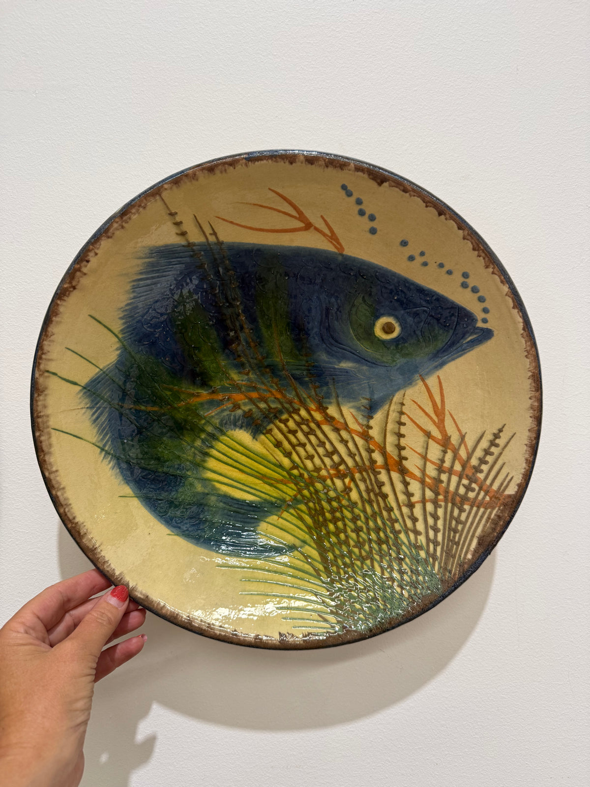 Spanish Ceramic Wall Plate by Puigdemont