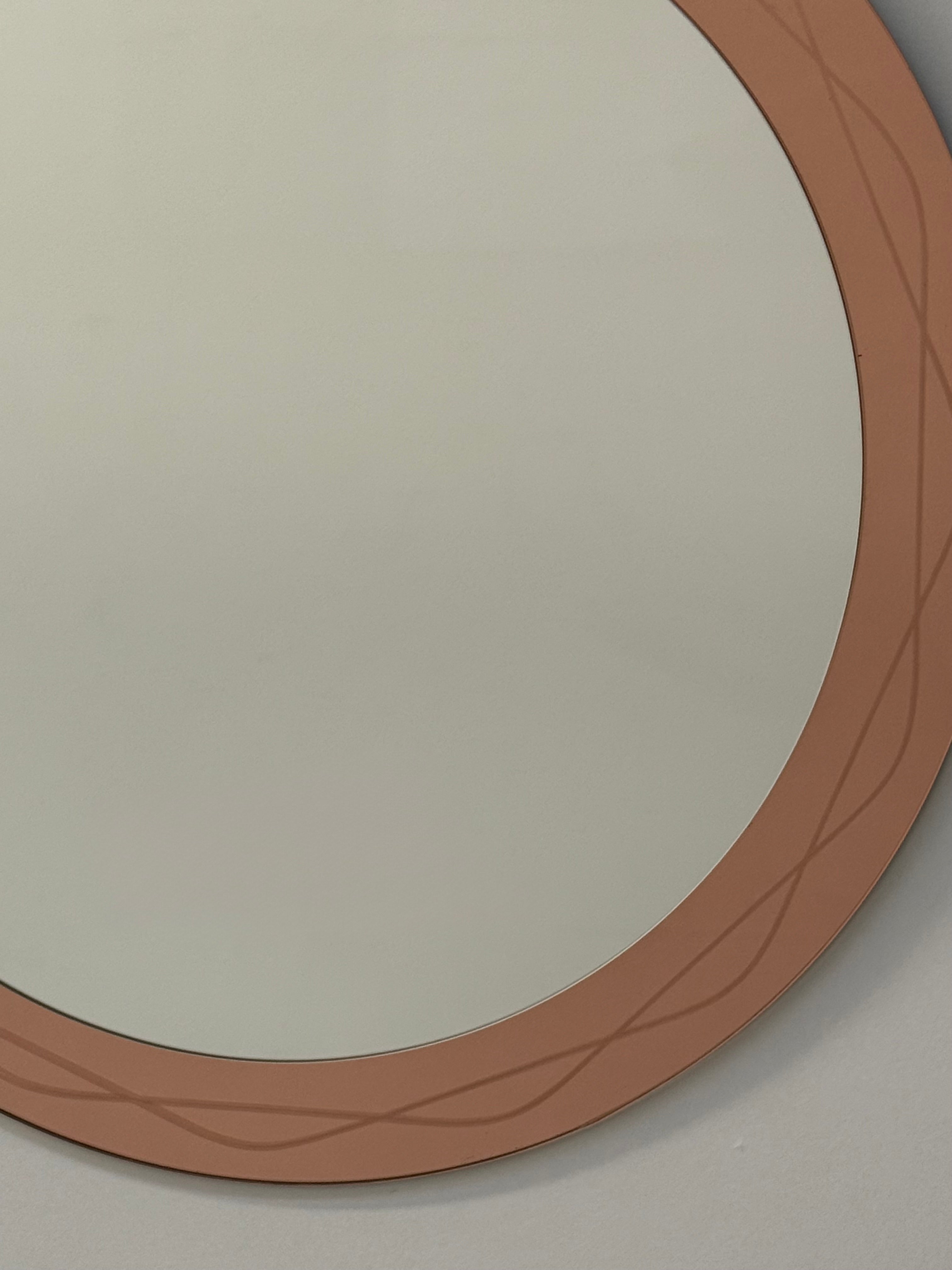 1950’s Italian Etched Glass Mirror