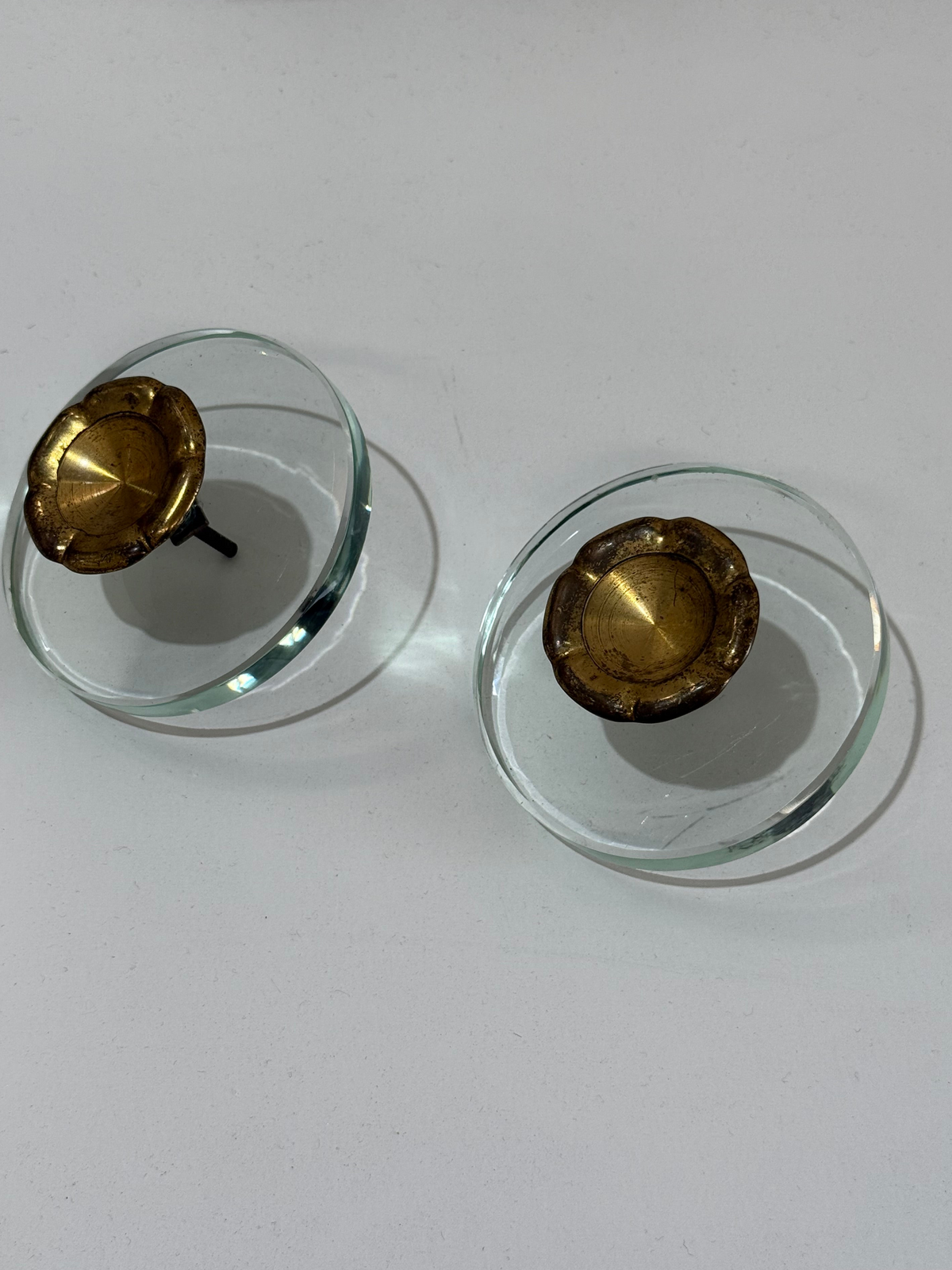 Pair of Italian Murano Glass Cabinetry Pulls