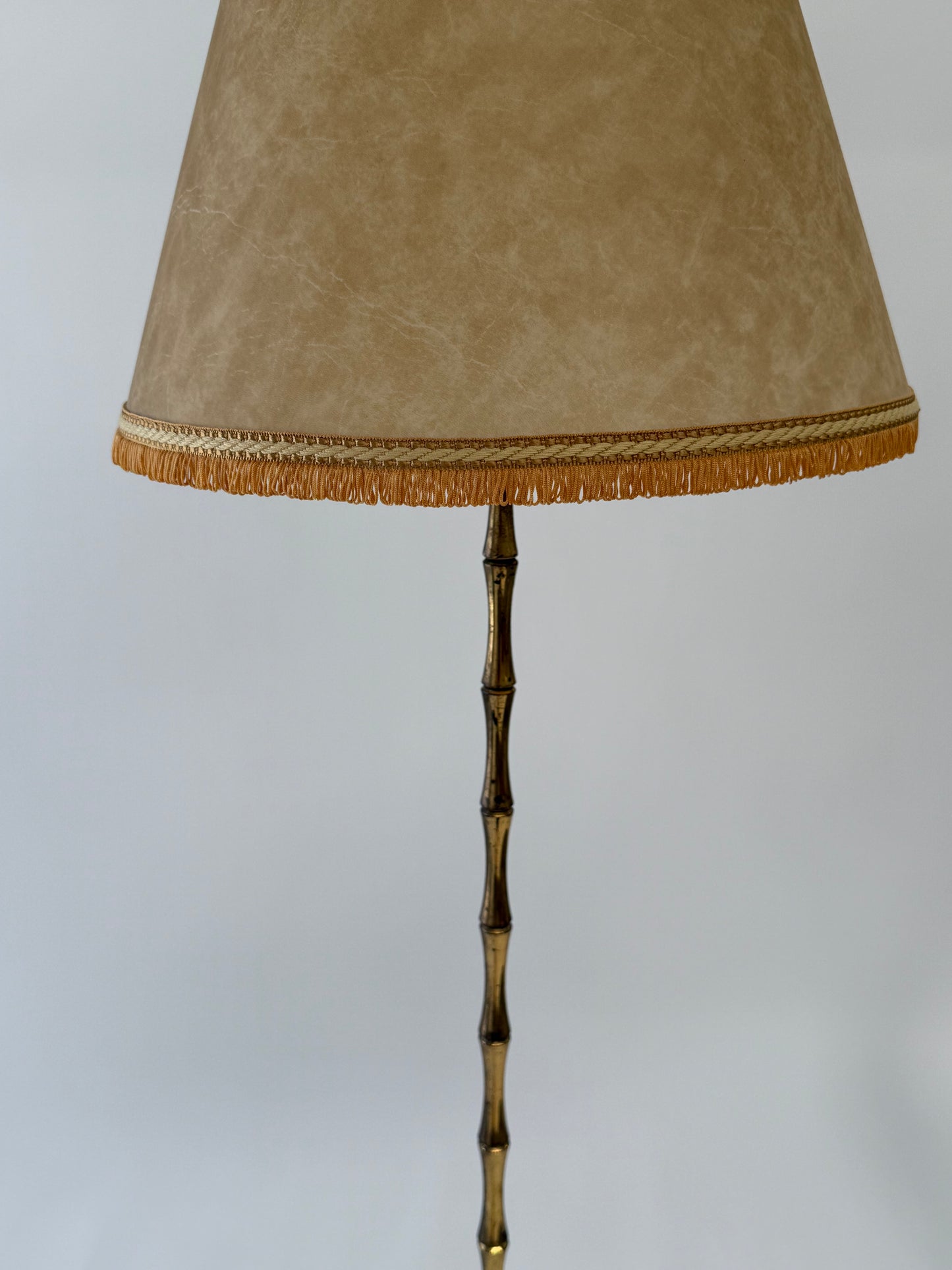 Vintage French Brass Floor Lamp by Maison Bagues