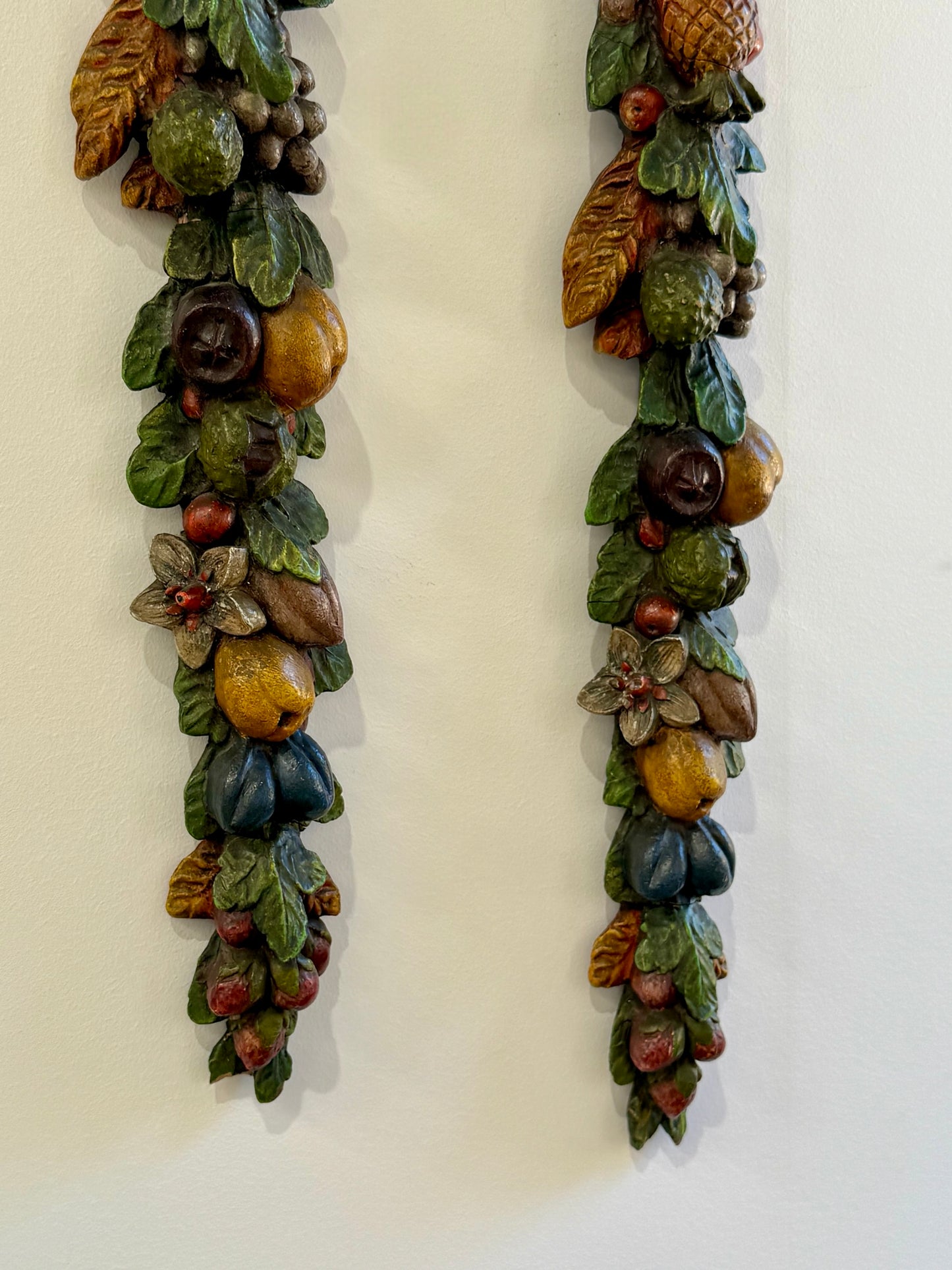 Vintage French Carved Decorative Wall Panels - Two Available