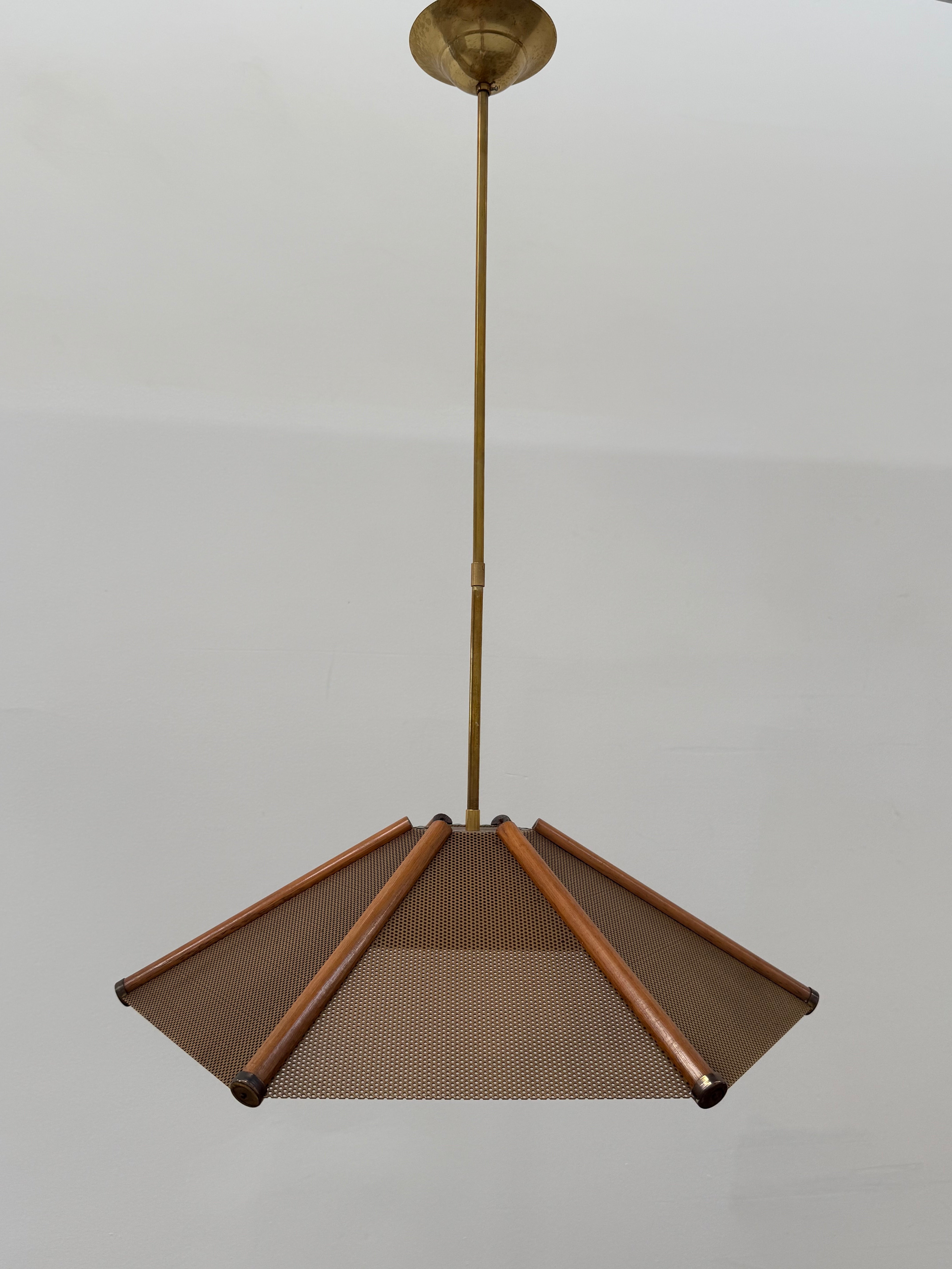 Vintage Perforated Metal Pendant - Two Available