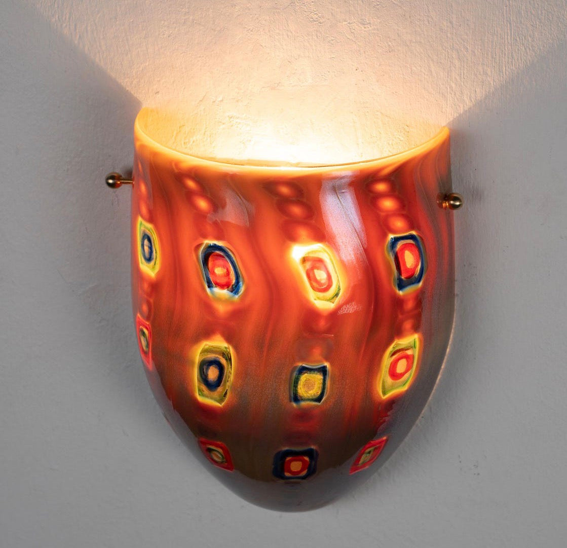 Pair of Murano Glass Wall Lights