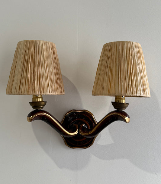 1950’s French Ceramic Wall Light