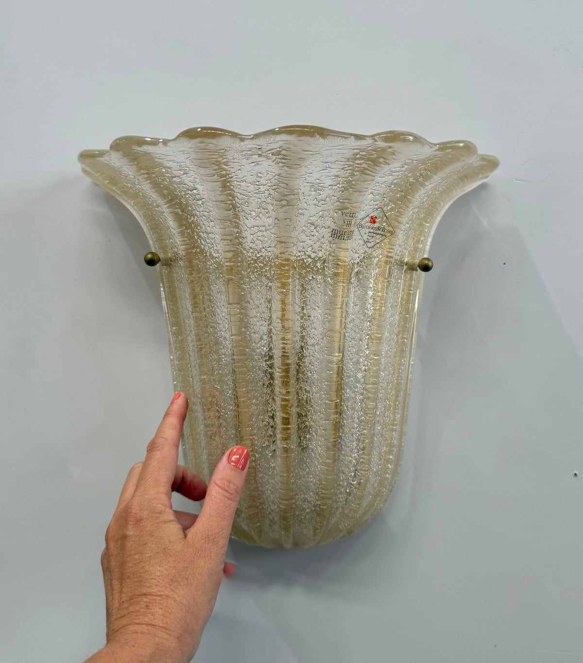 Vintage Murano Wall Light by Barovier & Toso - Four Available