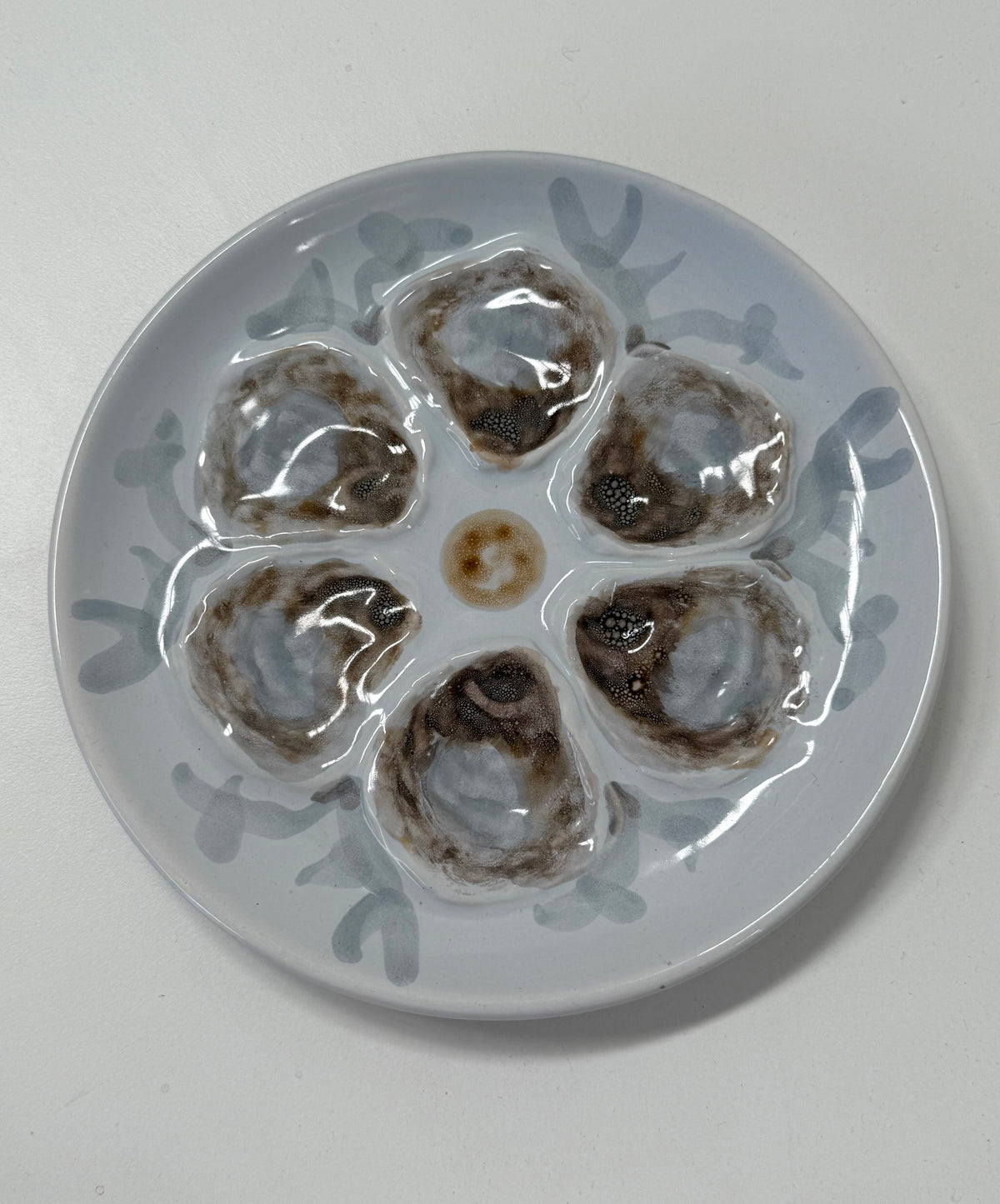 French Ceramic Oyster Plate - Two Available