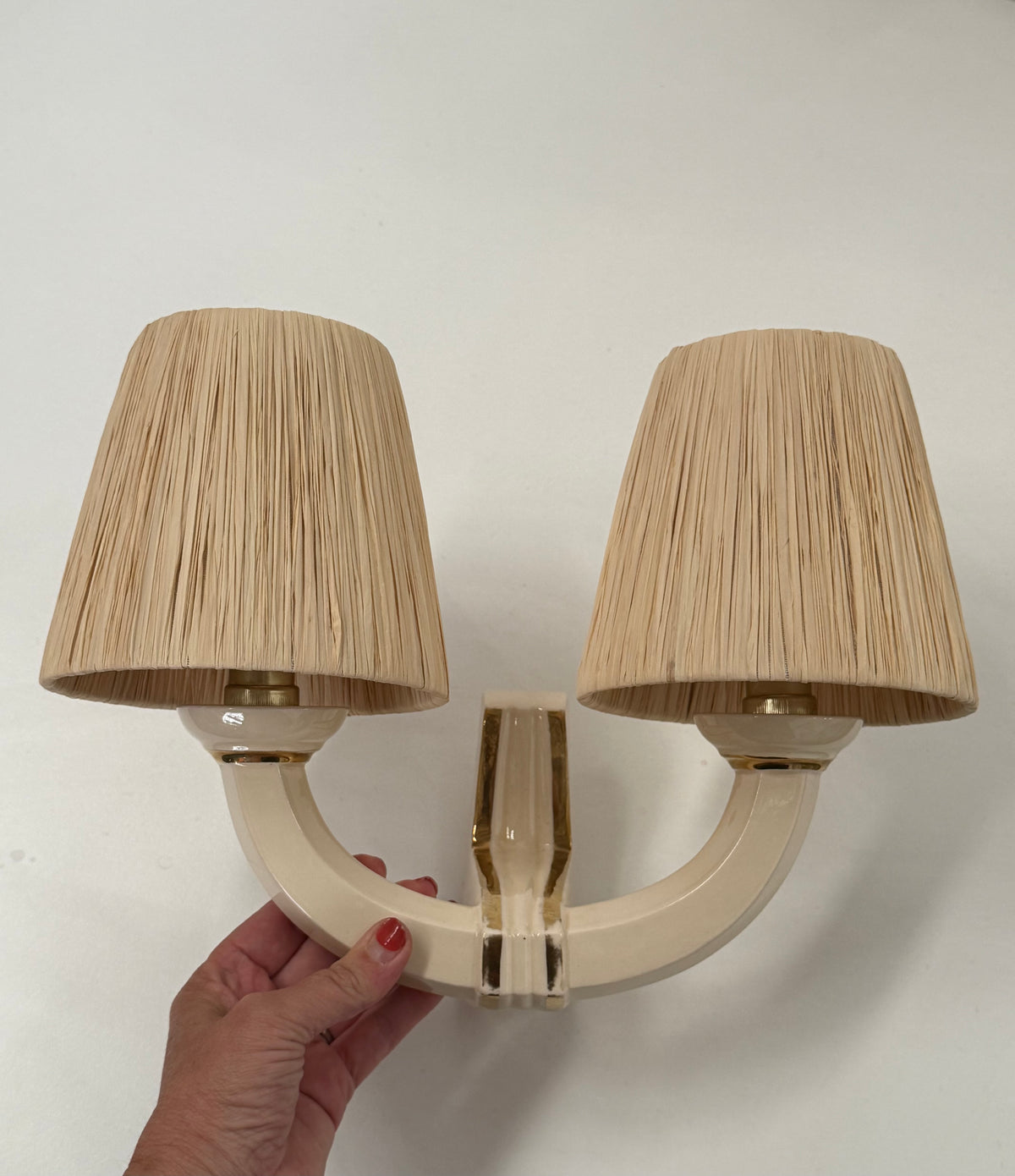Pair of 1950’s French Ceramic Wall Lights