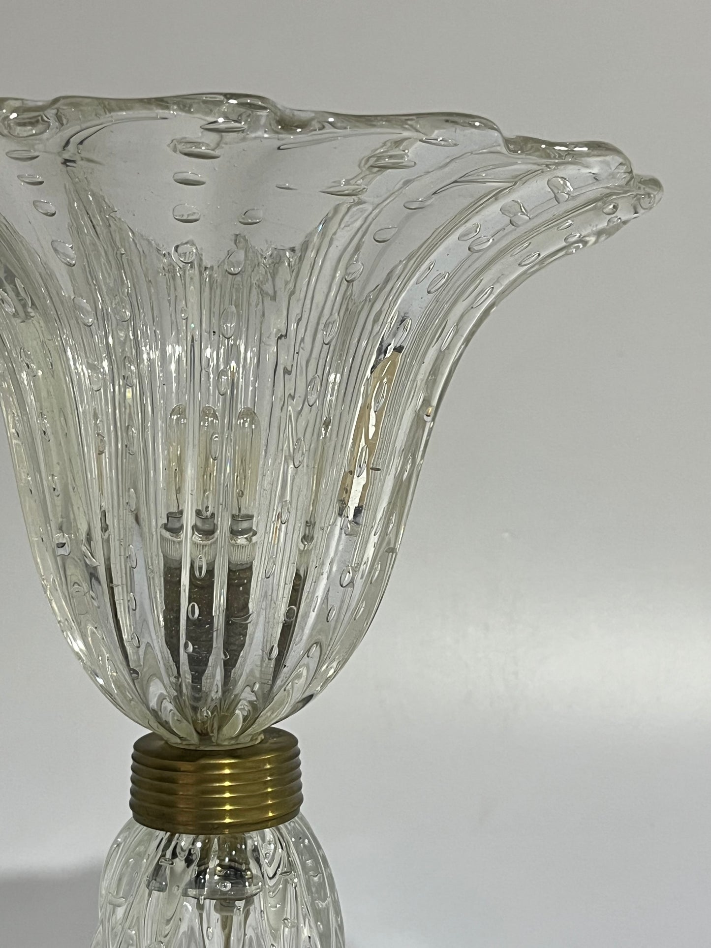 Large Murano Glass Table Lamp by Barovier