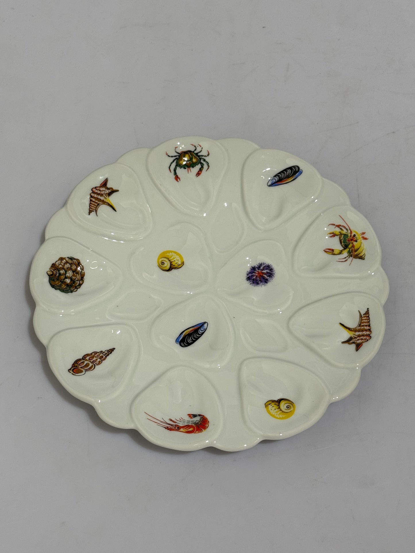 French Porcelain Oyster Serving Platter