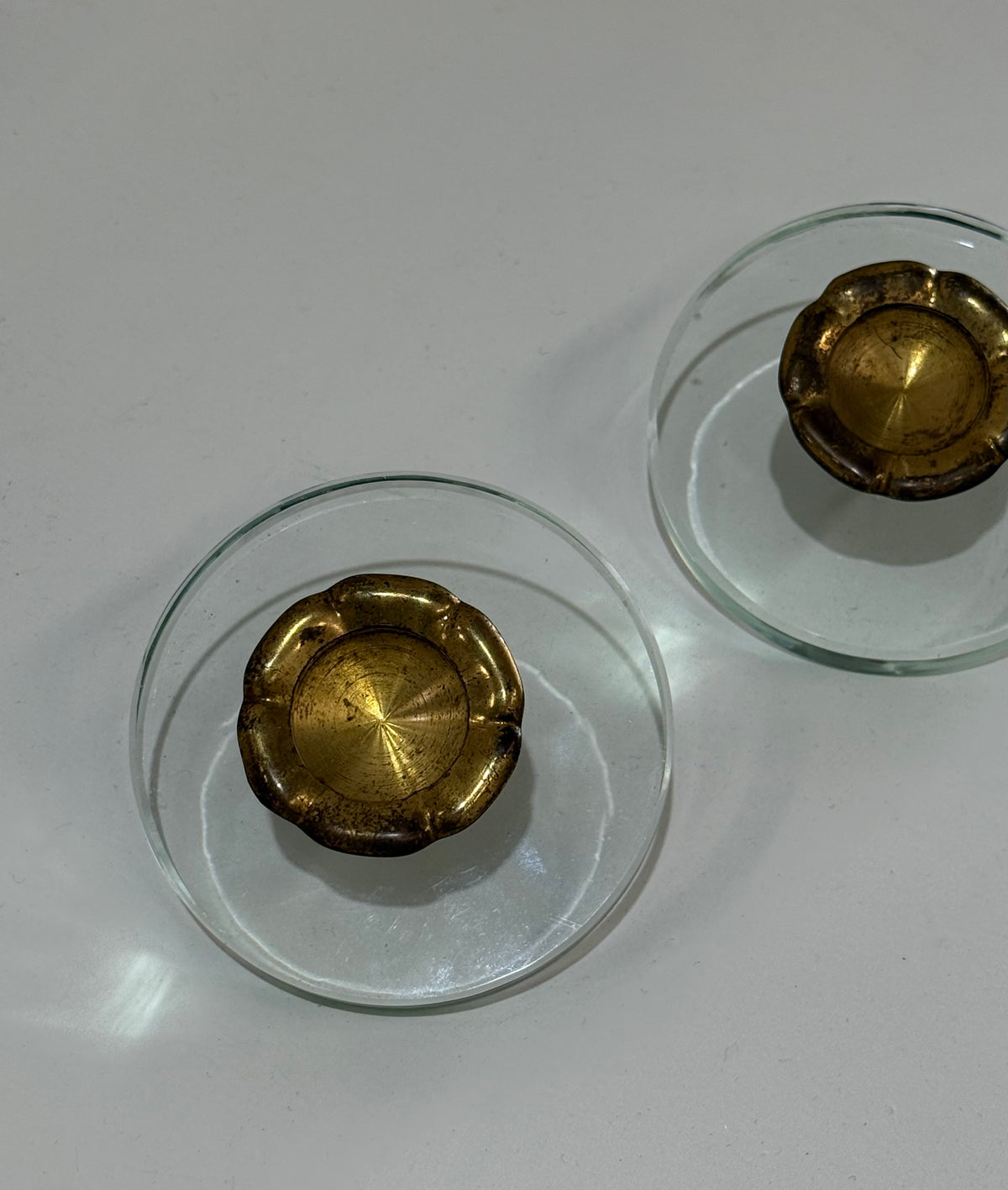 Pair of Italian Murano Glass Cabinetry Pulls