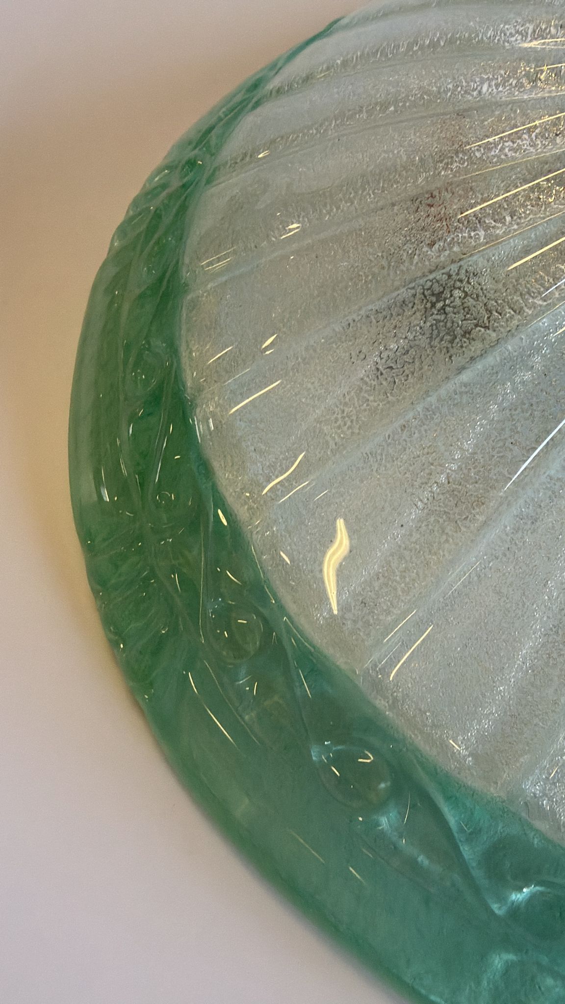 Vintage Murano Glass Flush Mount Ceiling Light