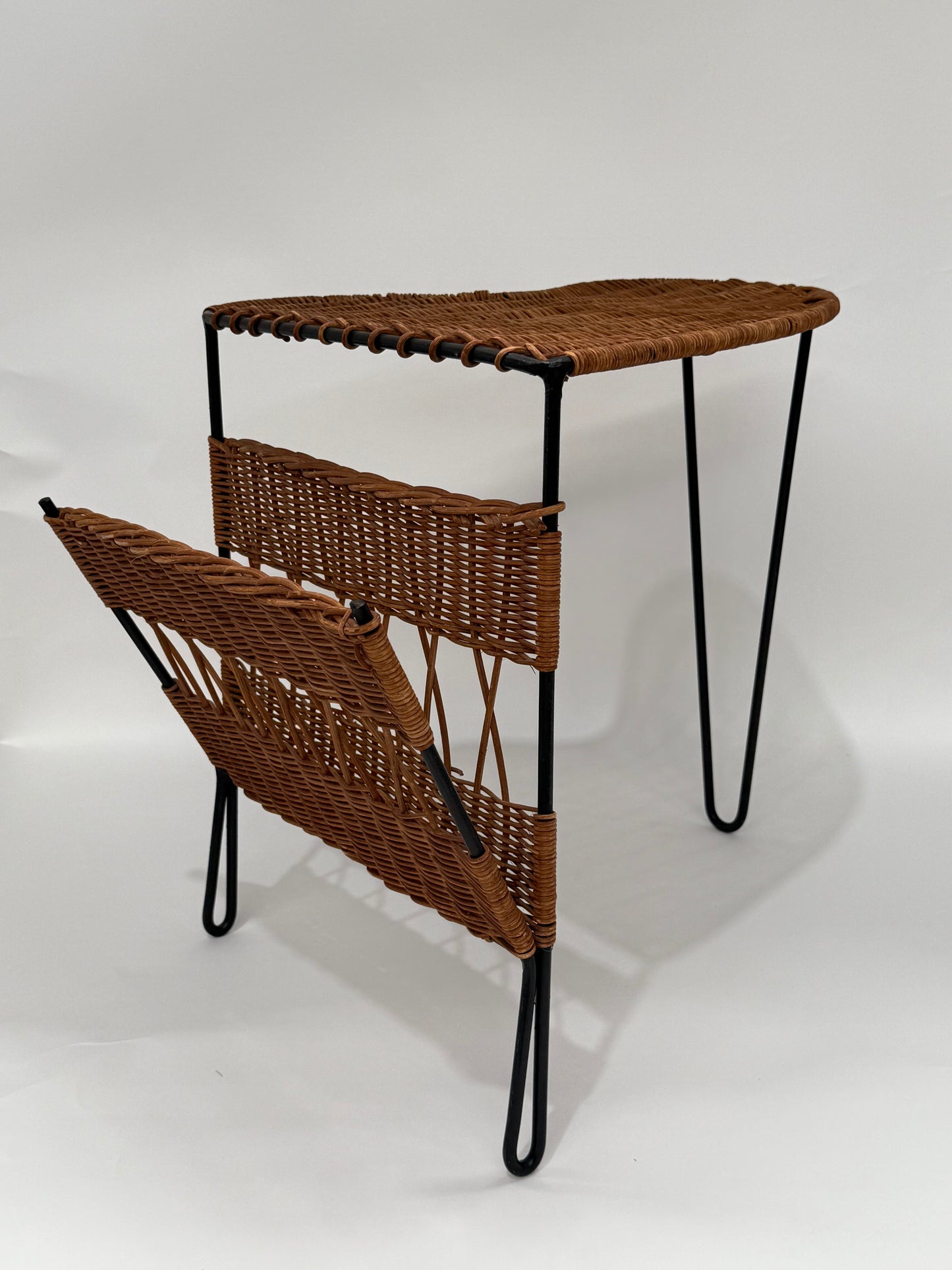 1950’s French Wicker Table by Raoul Guys