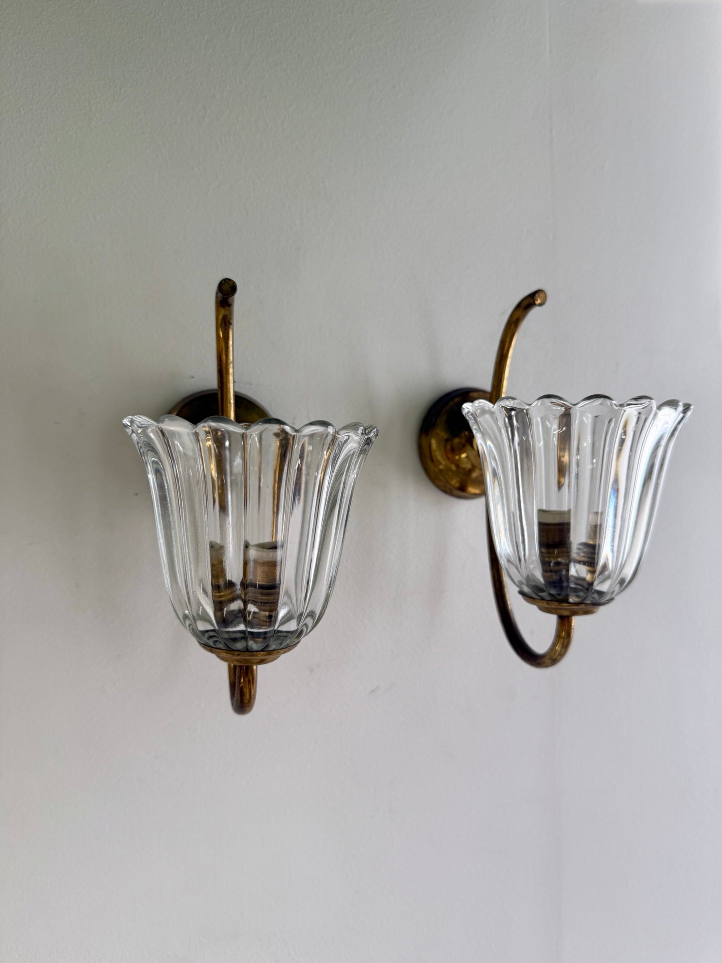 Pair of Murano Wall Lights by Barovier