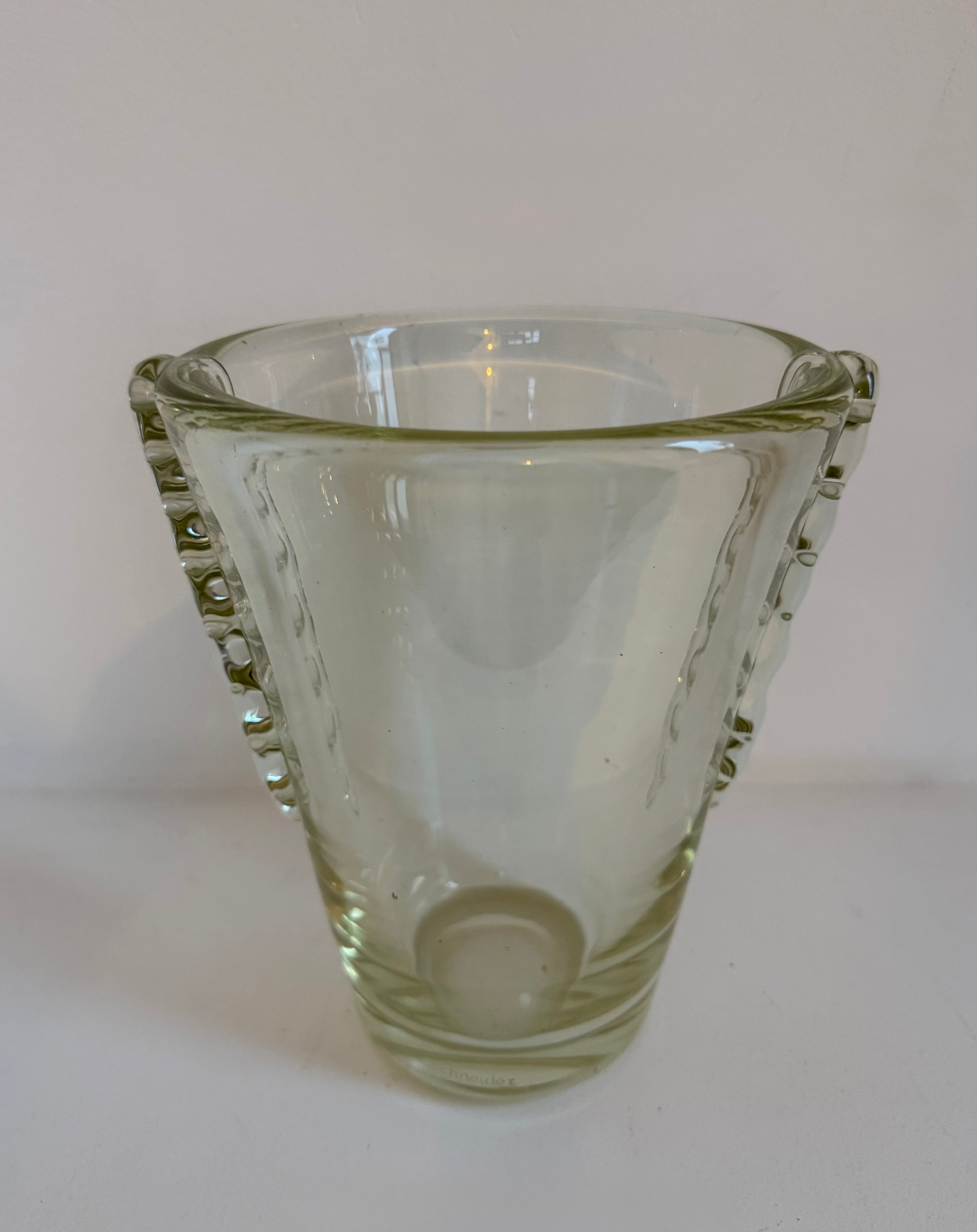 PRE-ORDER: Vintage French Glass Vase by Charles Schneider