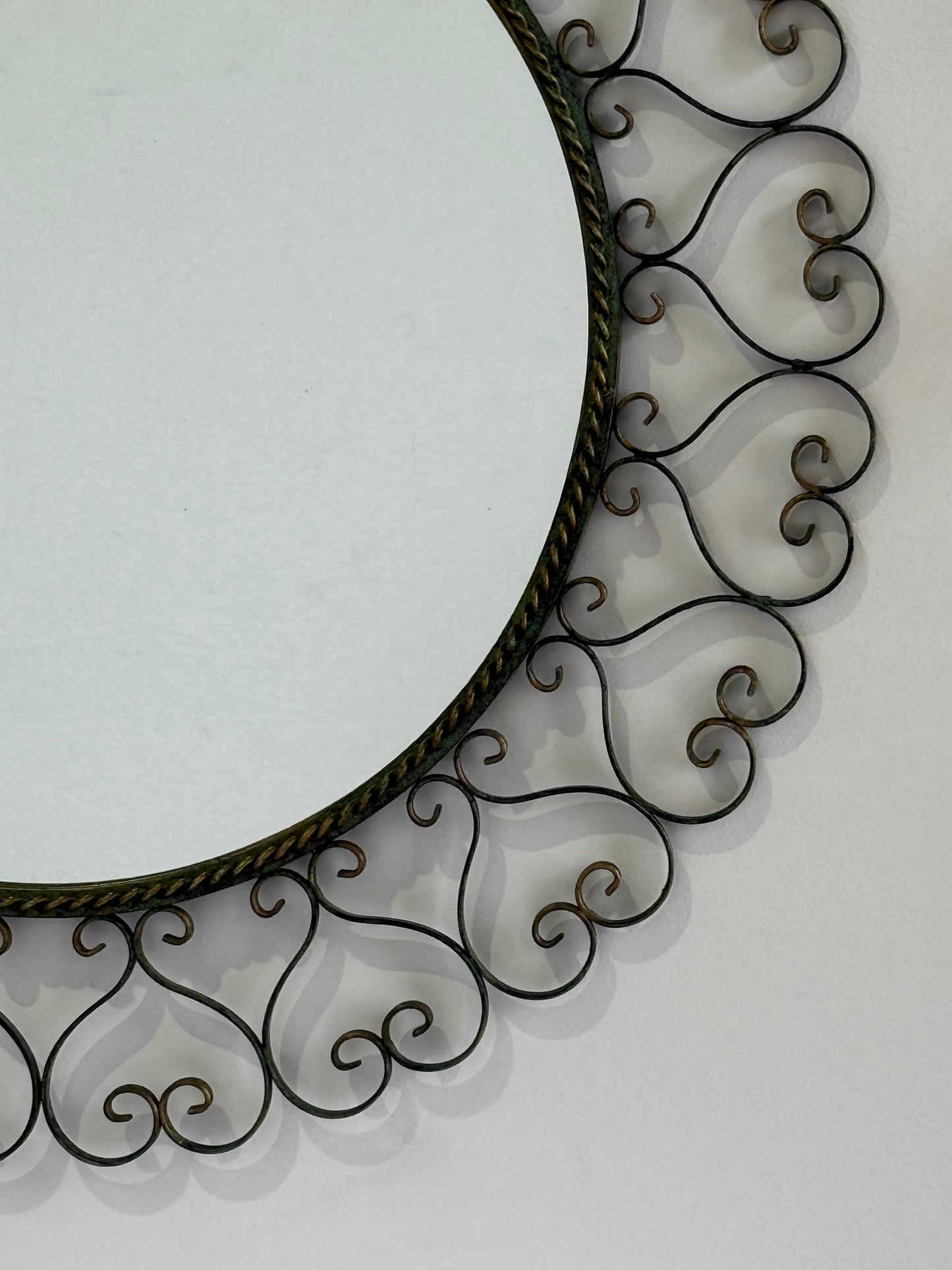 French Wrought Iron Mirror