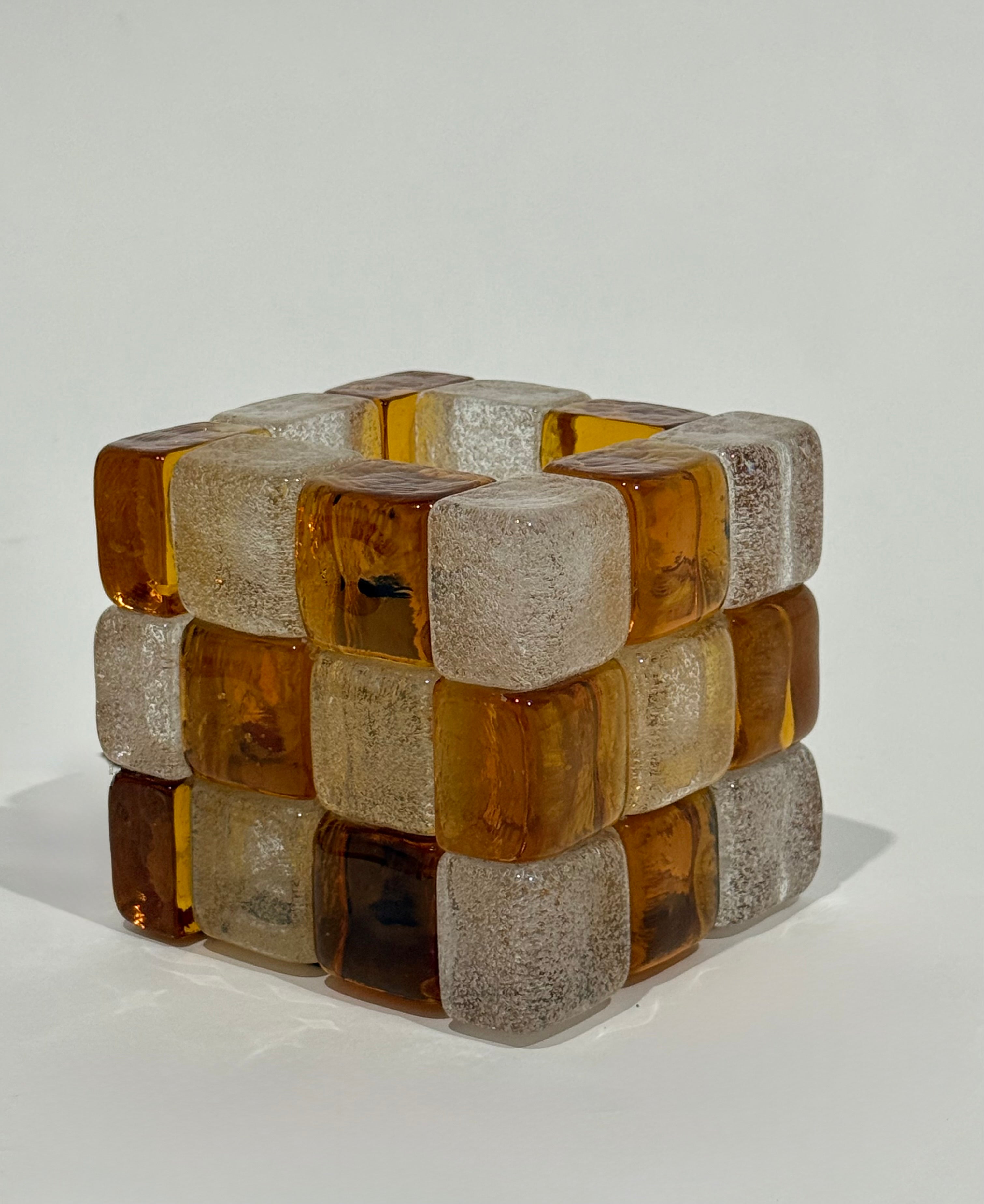 1970’s Murano Cube Table Lamp by Poliarte - Two Available