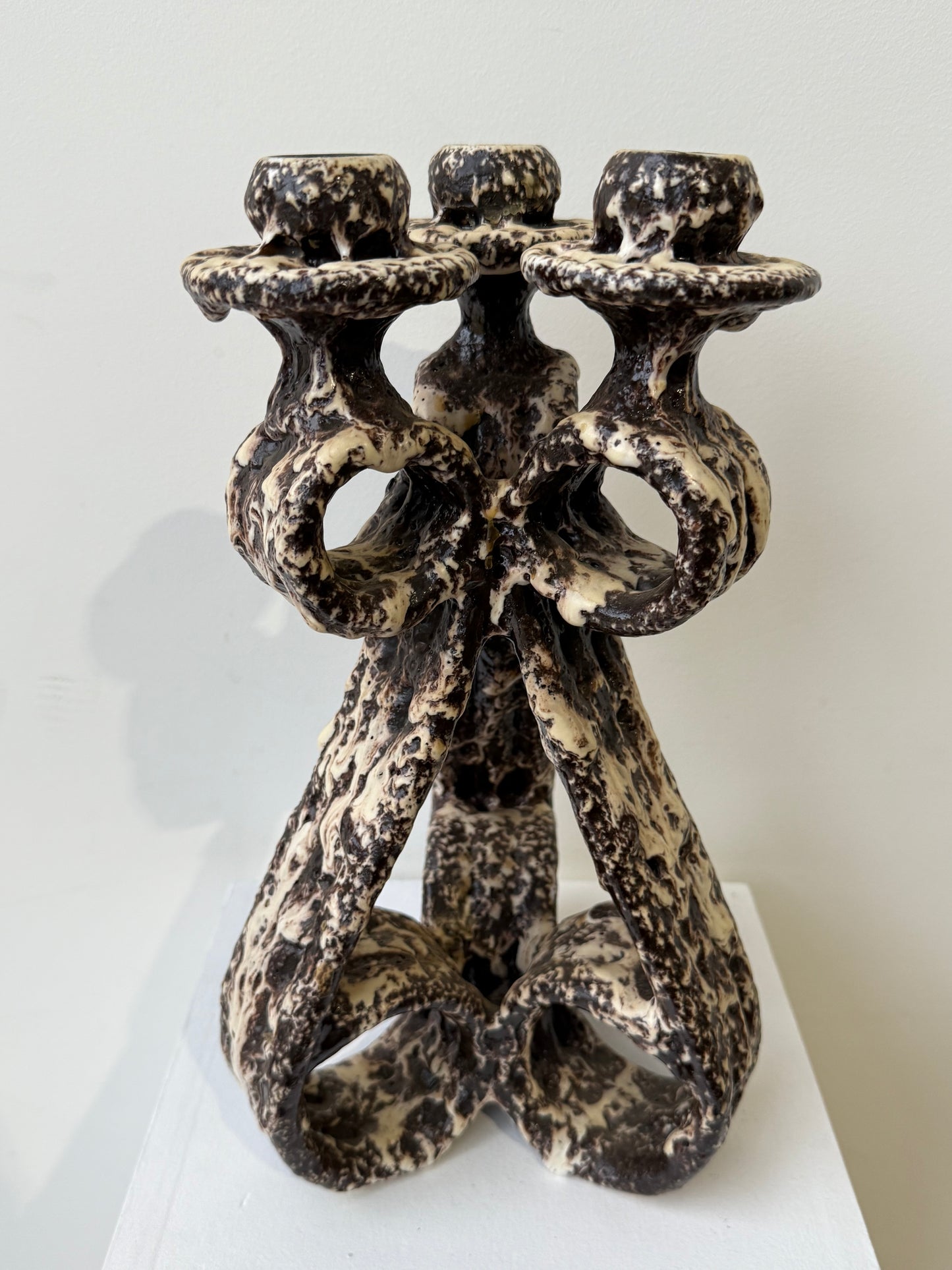 French Ceramic Candle Holder by Marius Giuge