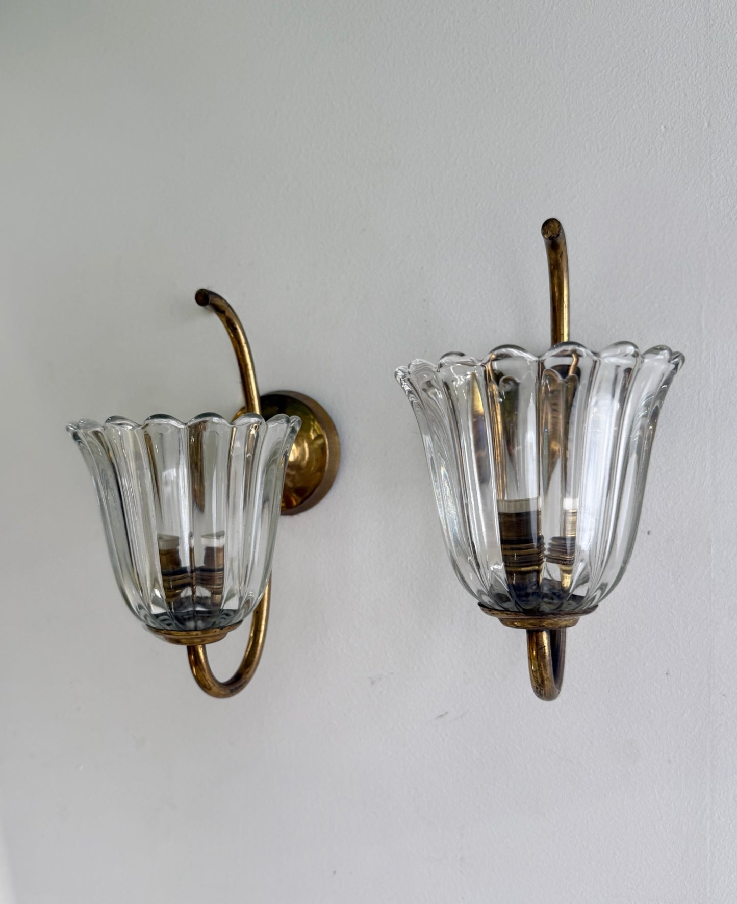 Pair of Murano Wall Lights by Barovier