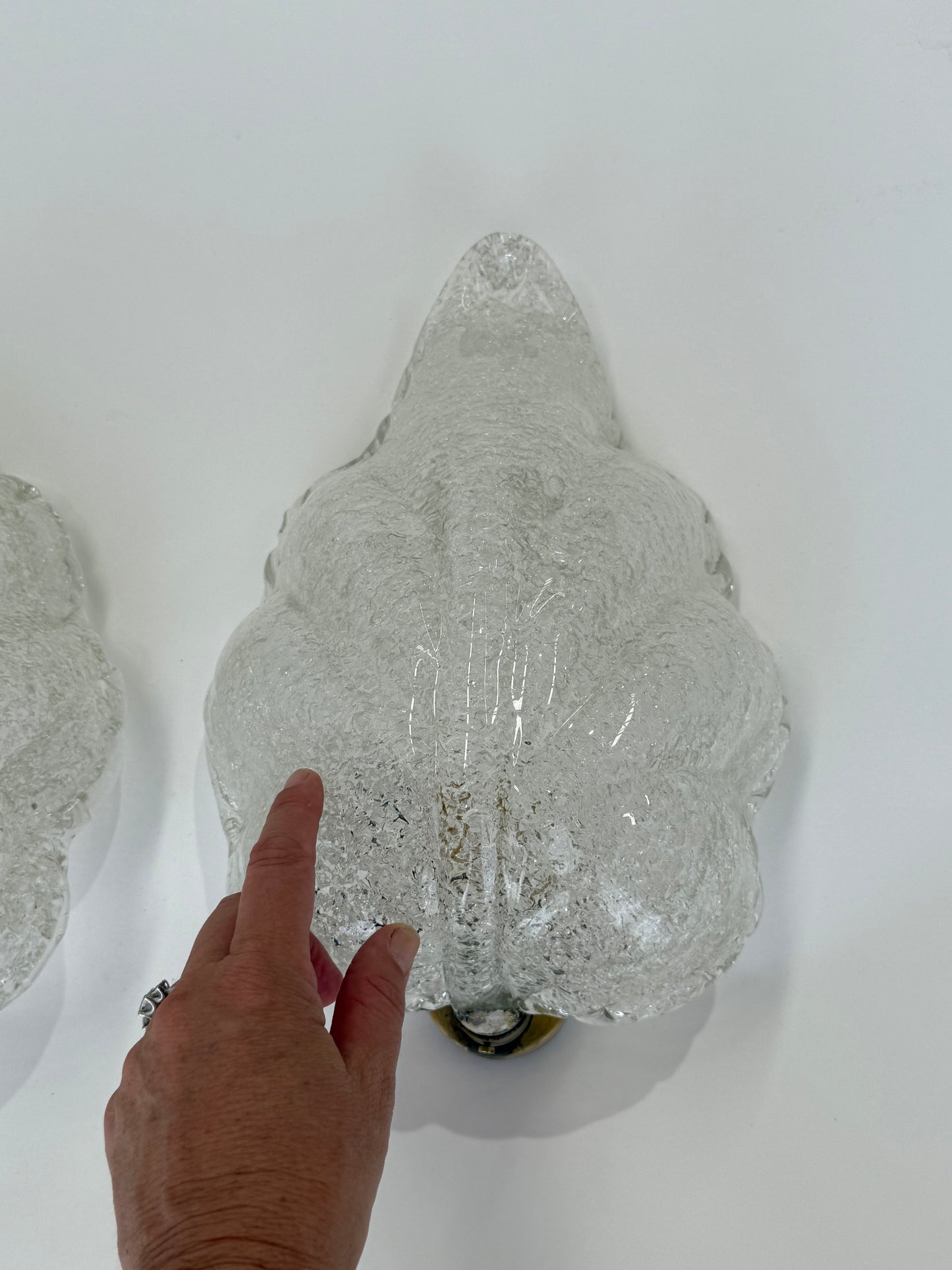 Pair of Foglia Murano Wall Lights