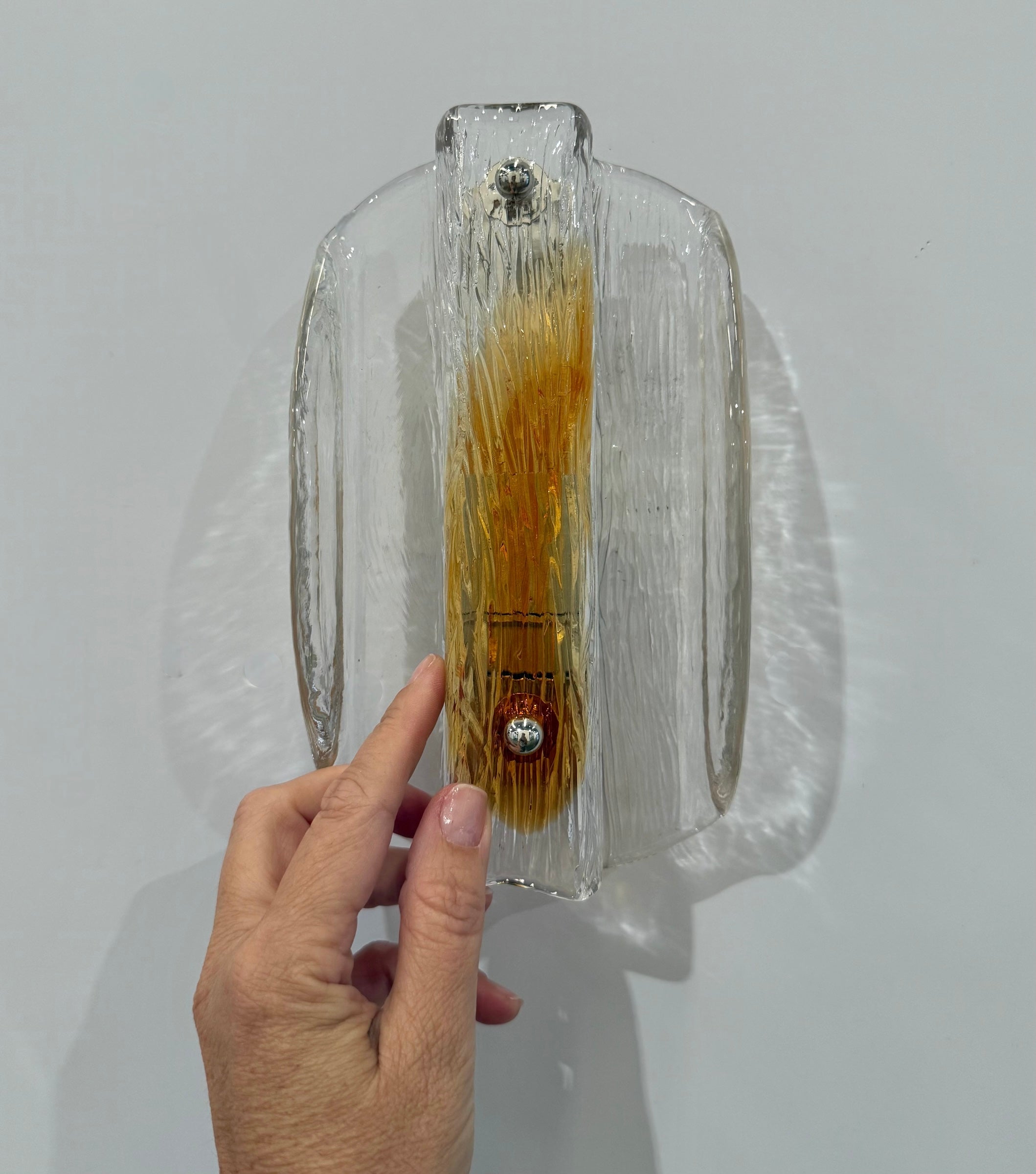 Pair of 1970’s Murano Wall Lights by Mazzega