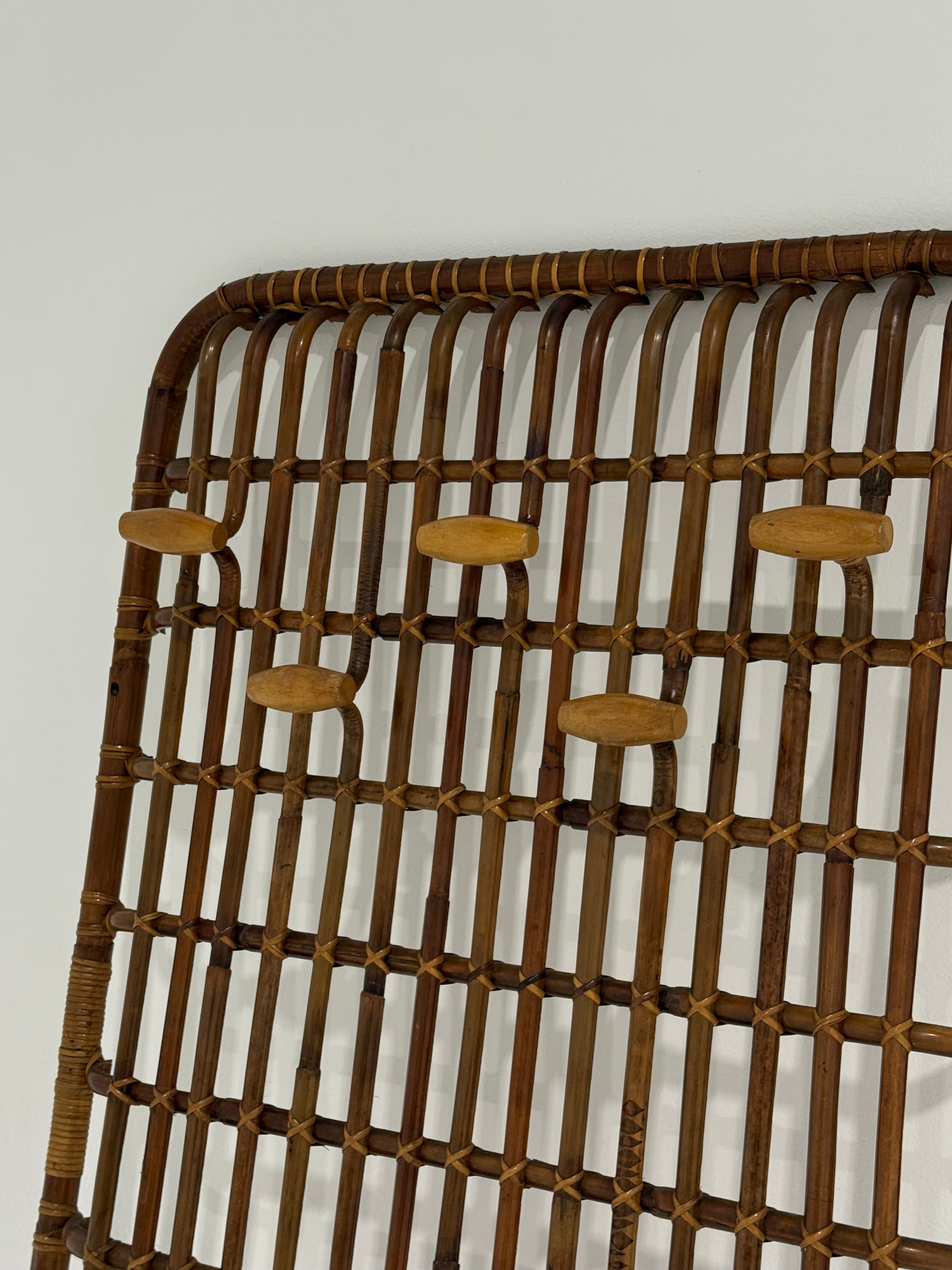 Italian Bamboo Coat Rack by Bonacina