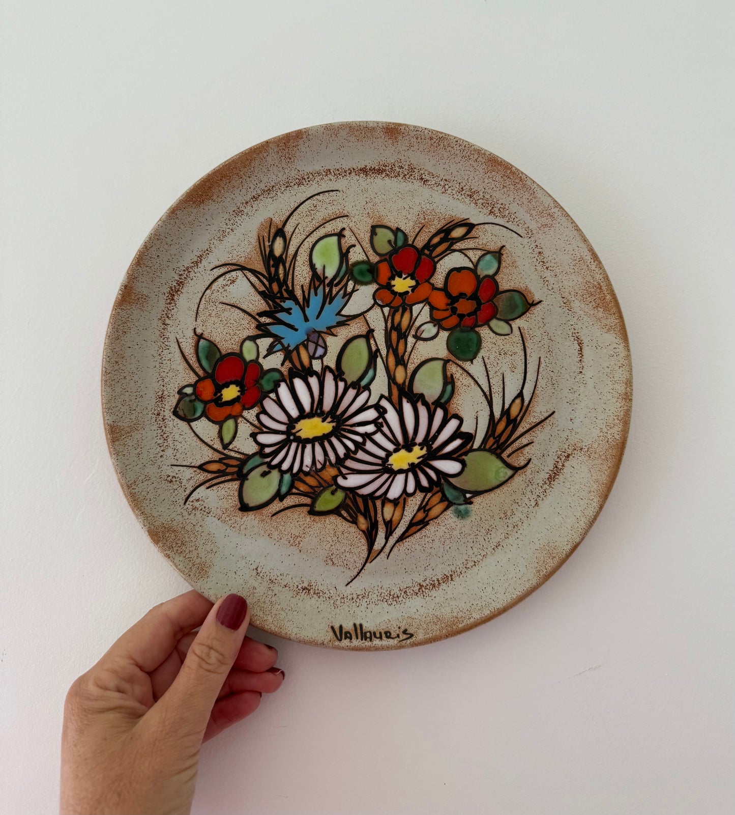 Vintage French Ceramic Wall Plate