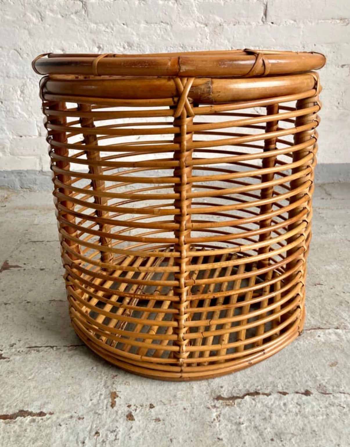 PRE-ORDER: Vintage Italian Bamboo Stool by Tito Agnoli