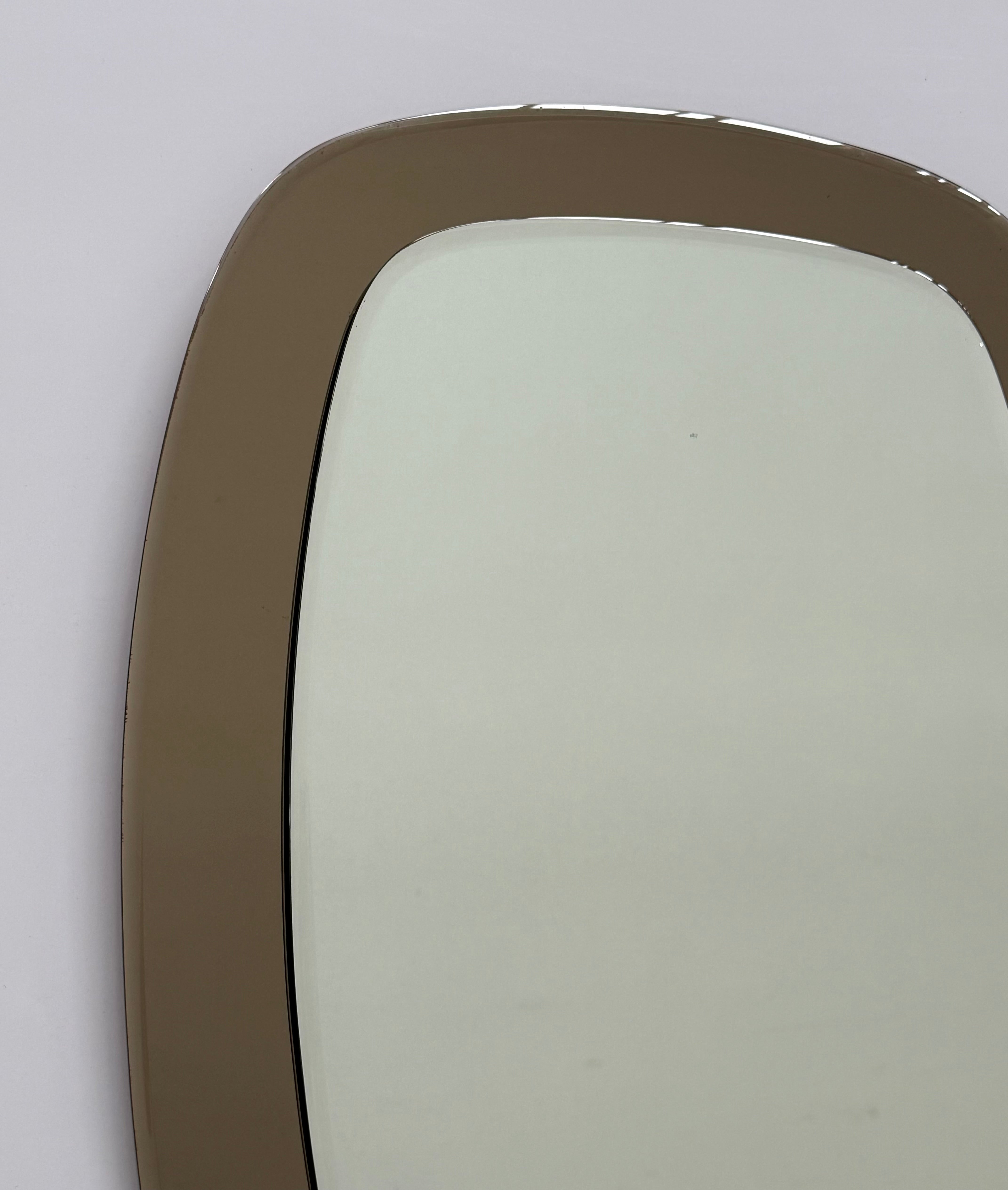 Vintage Italian Coloured Glass Mirror