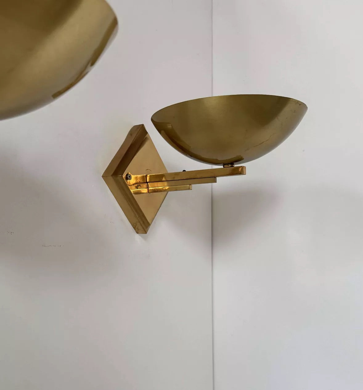 Pair of 1970’s French Brass Wall Lights