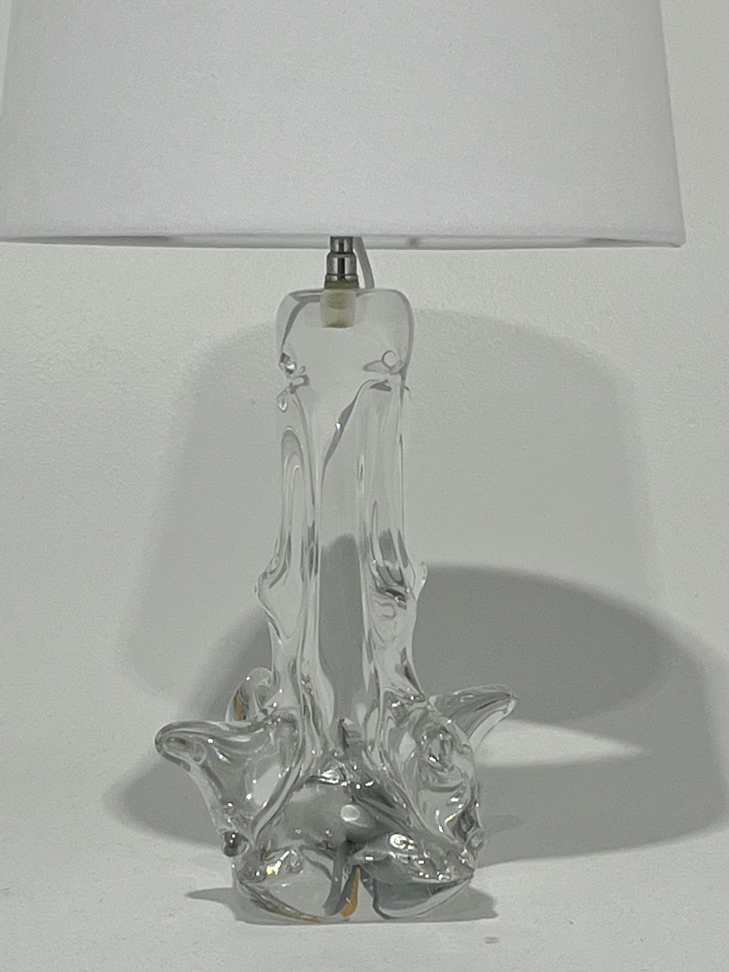 1960s French Crystal Lamp by Charles Schneider