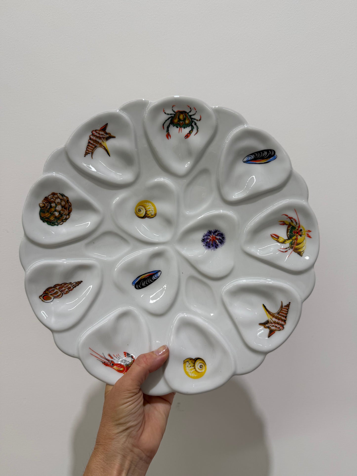 French Porcelain Oyster Serving Platter