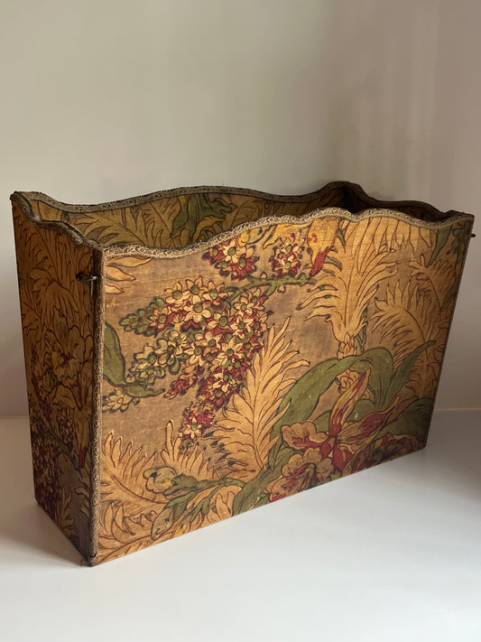 Vintage Fabric Magazine Holder