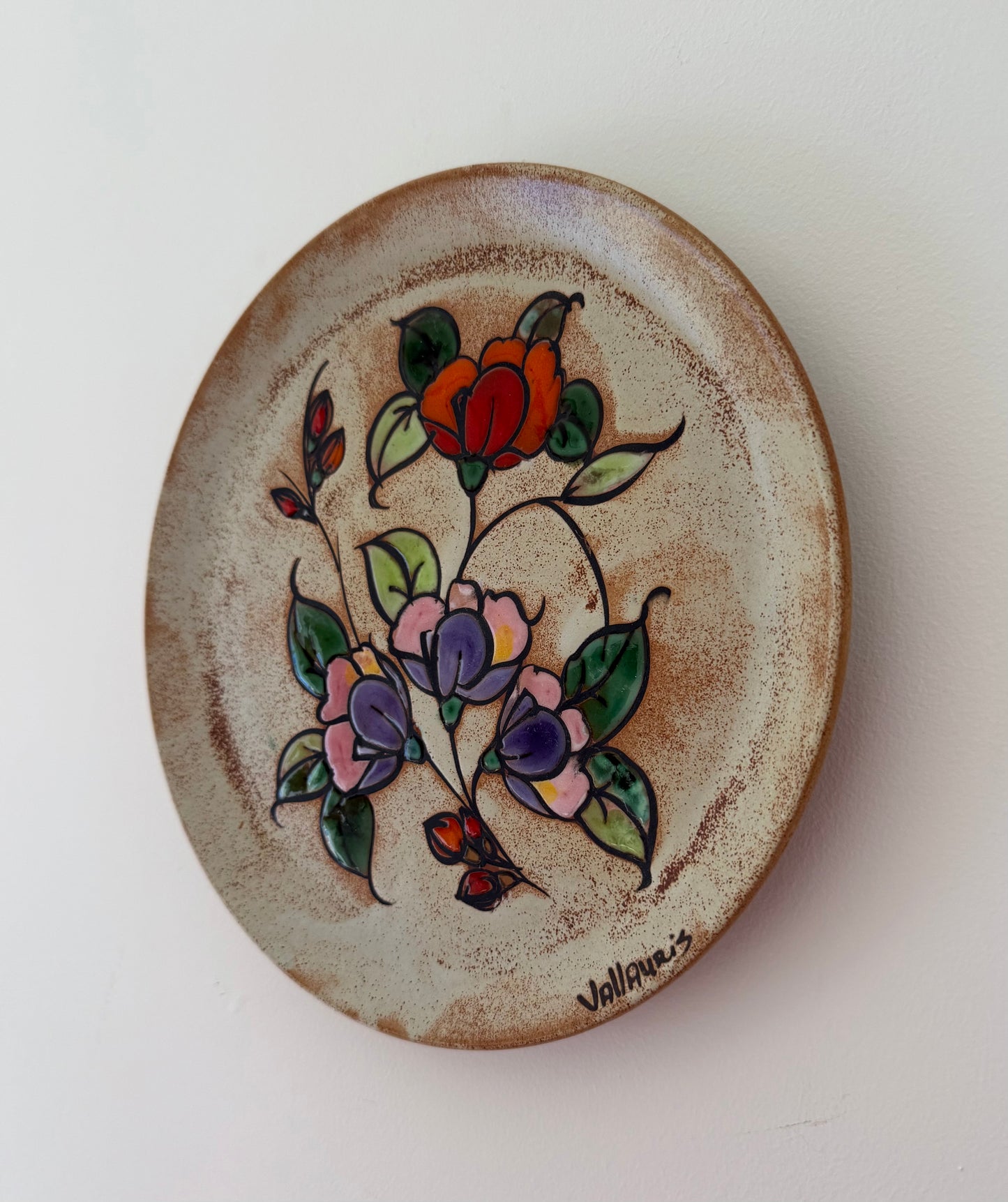 Vintage French Ceramic Wall Plate