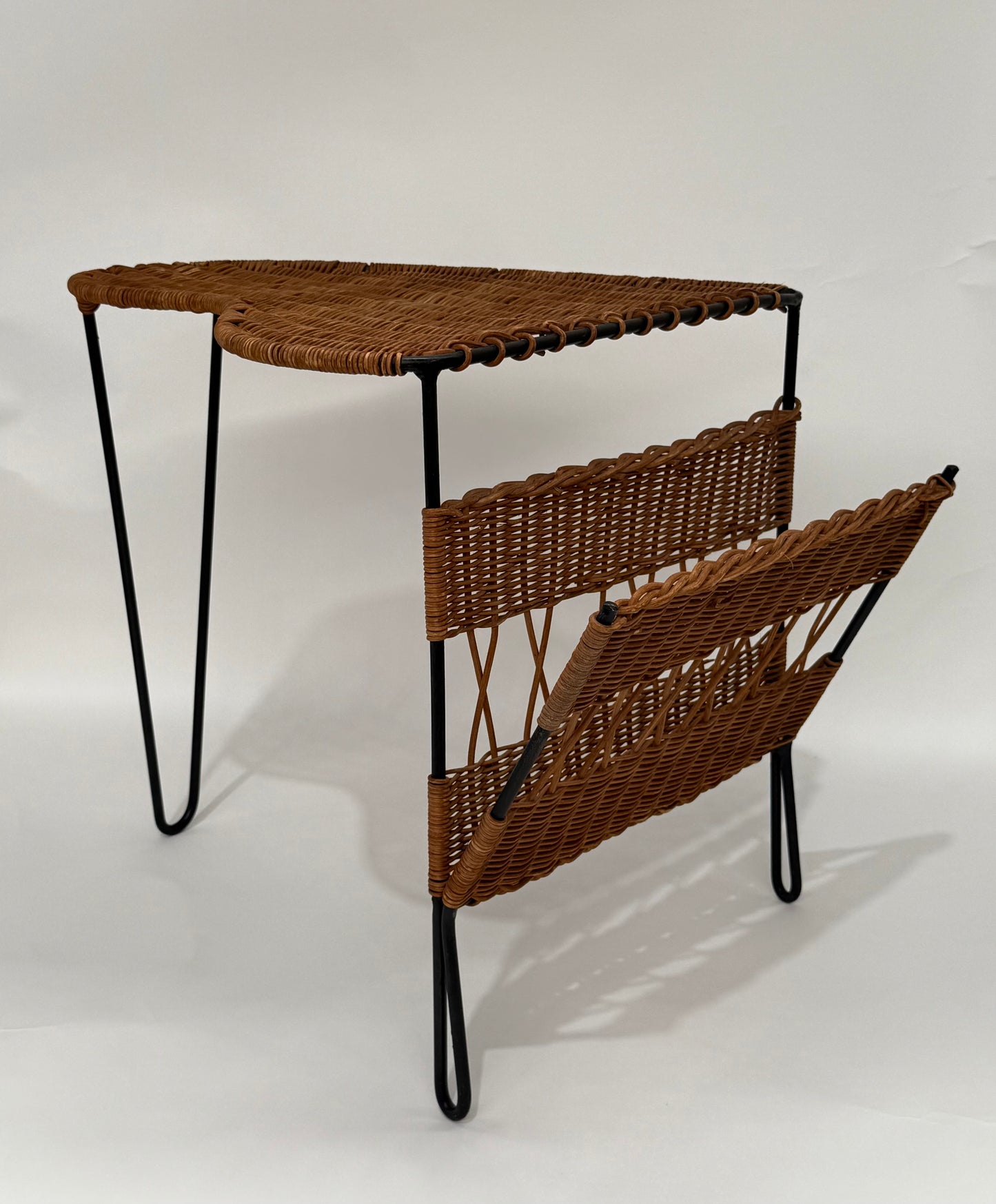 1950’s French Wicker Table by Raoul Guys