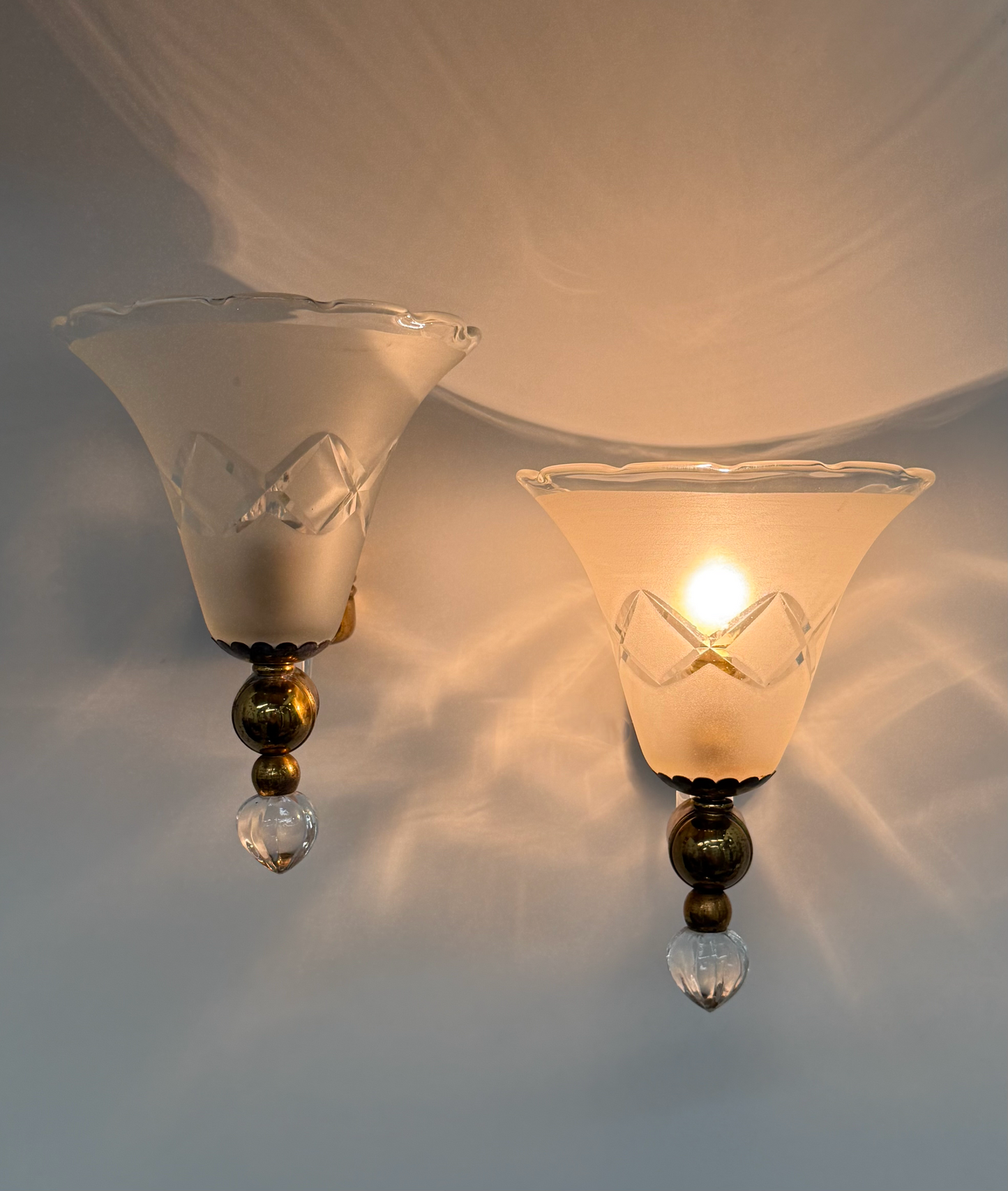 Pair of Murano Wall Lights by Barovier