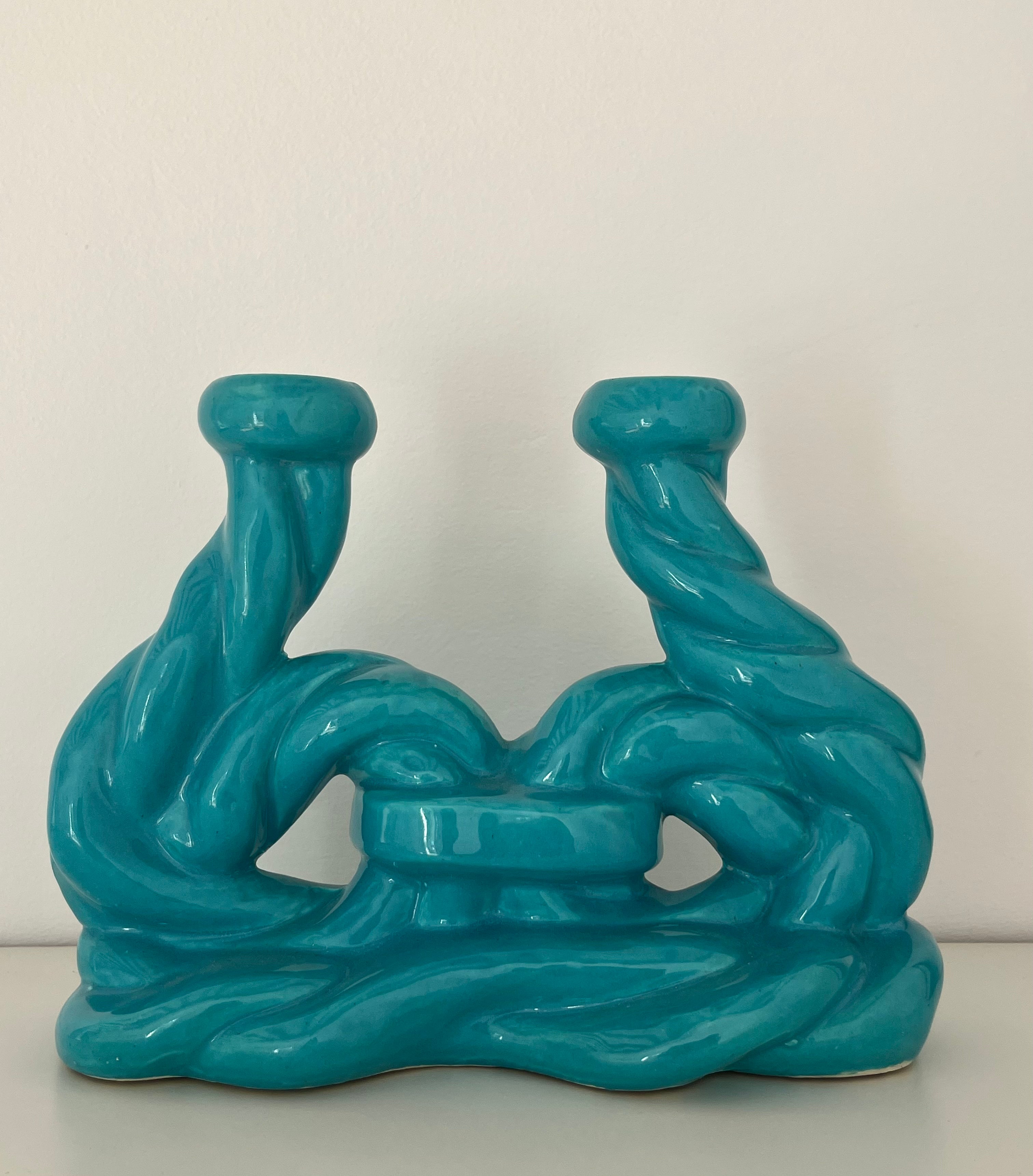 French Ceramic Candle Holder - Two Available