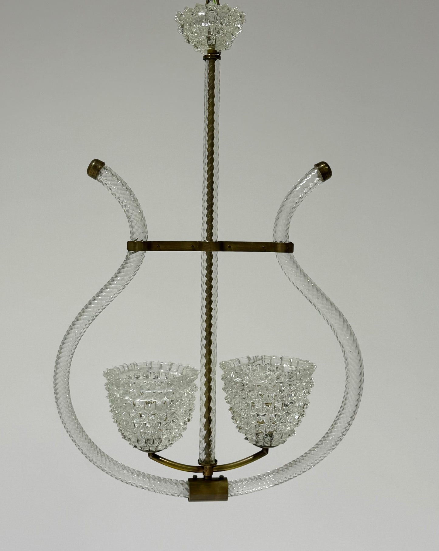1940’s Murano Double Rostrato Pendant by Barovier