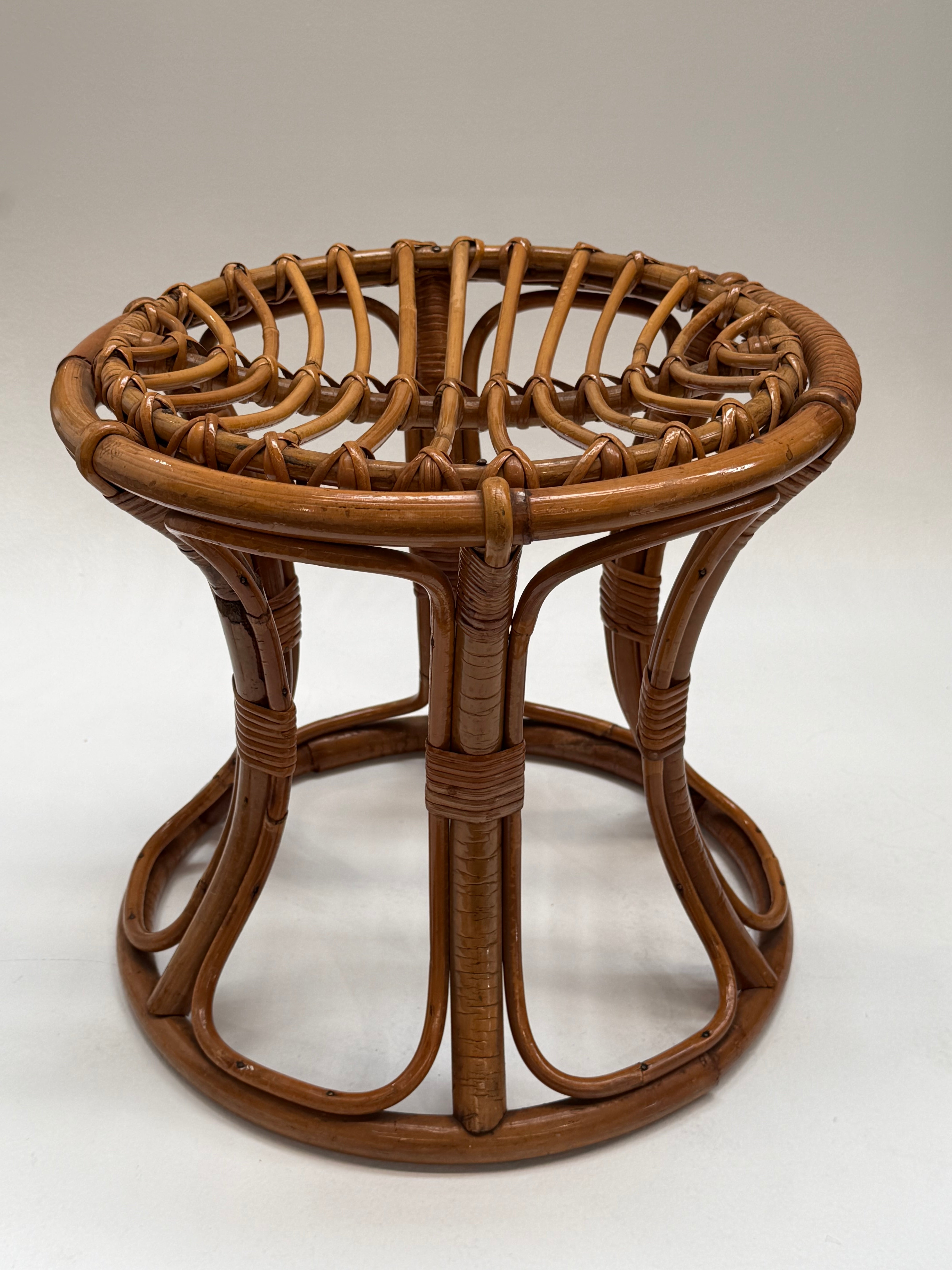 Italian Bamboo Stool by Franco Albini - Two Available