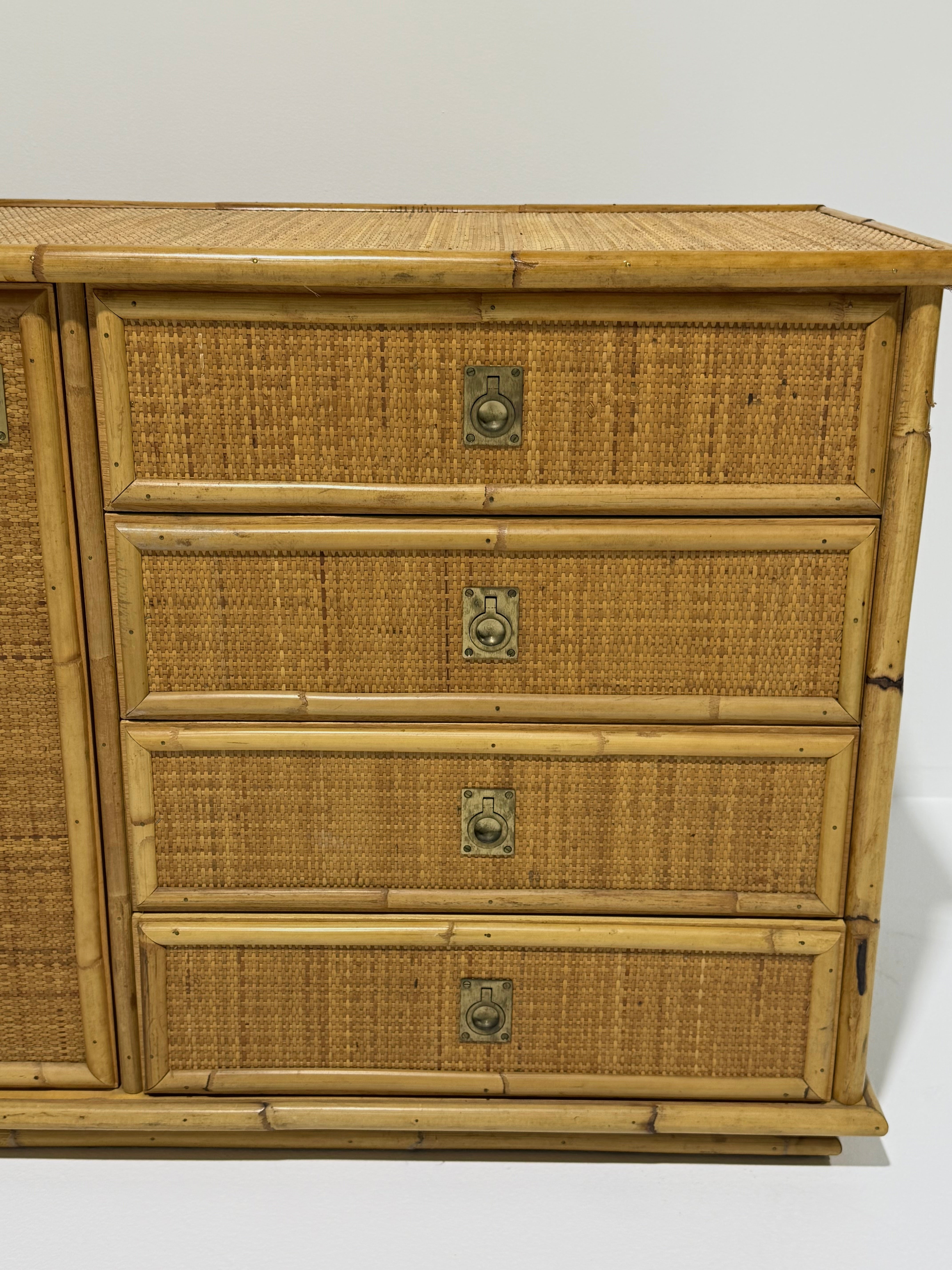 Italian Bamboo Sideboard by Dal Vera
