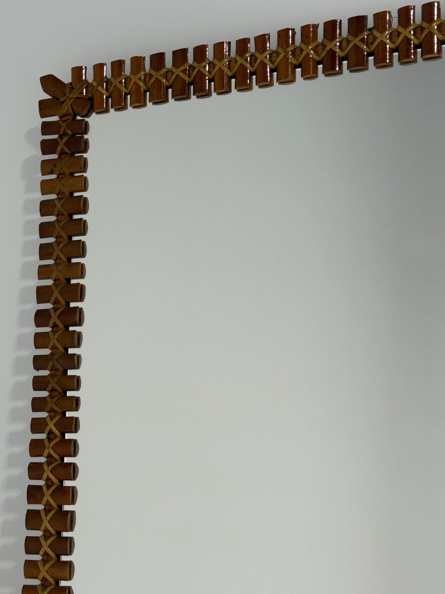 Full Length Italian Bamboo Mirror by Bonacina