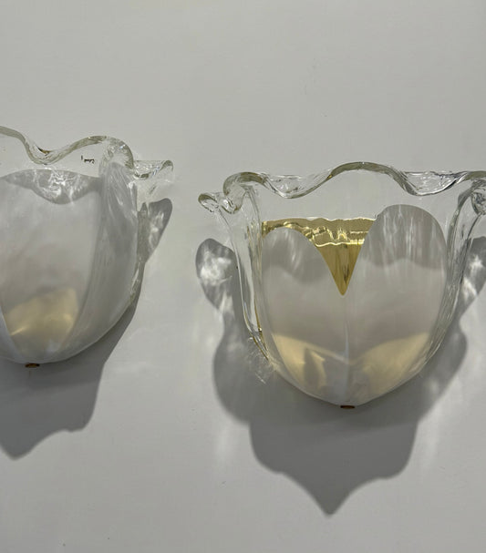 Large Pair of La Murrina Glass Wall Lights