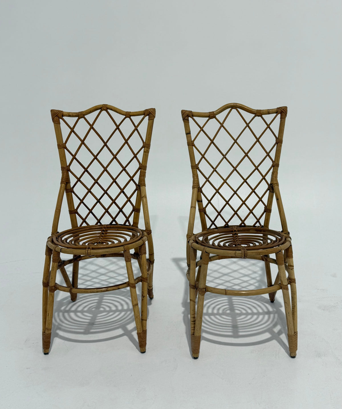 Pair of French Bamboo Chairs